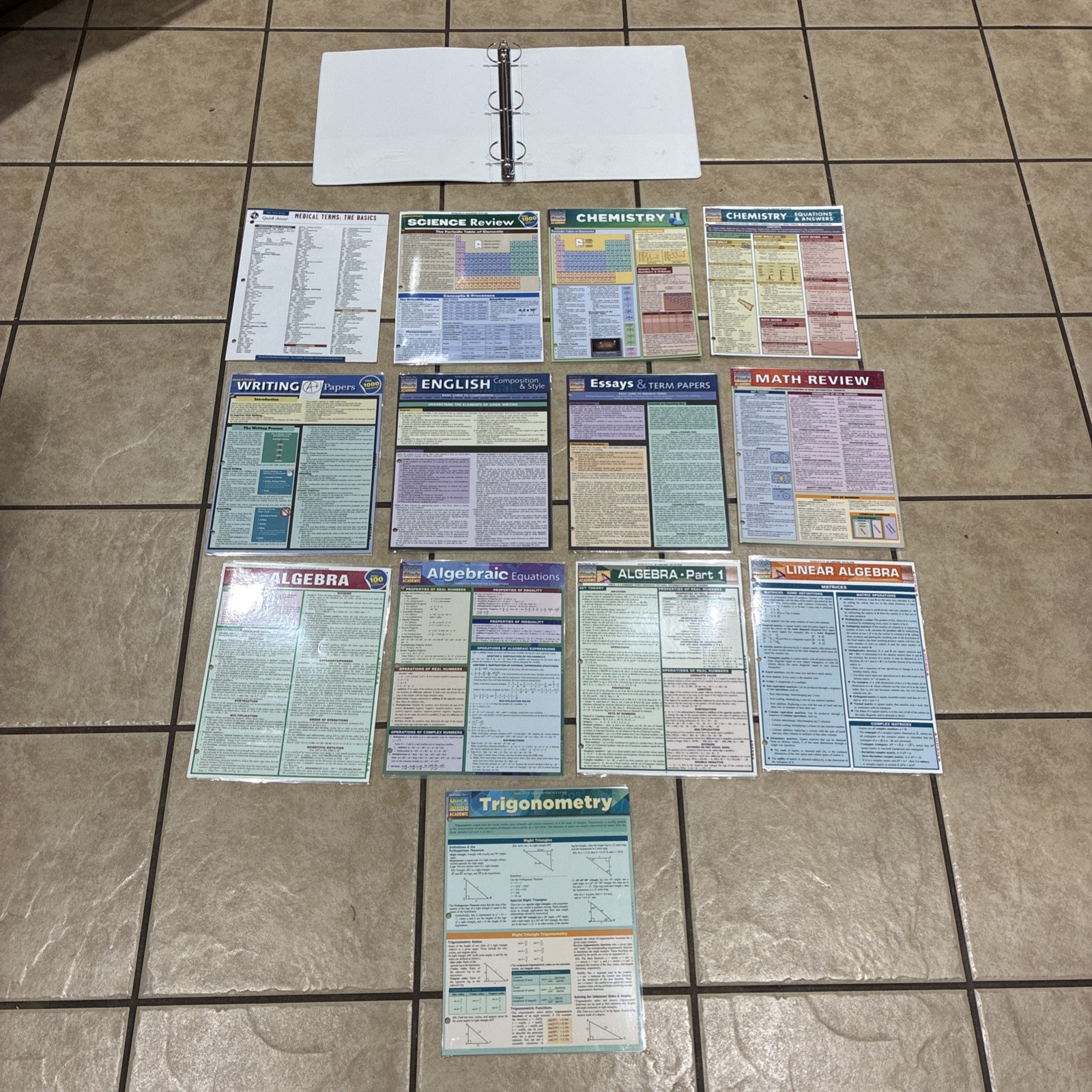 Lot of 13 Quick Study Reference Guides