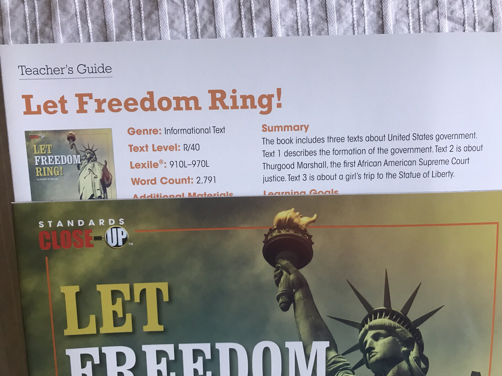 Benchmark Lot – Grade 4 Unit 3: Let Freedom Ring! – Jennifer – Heit Estabrooks