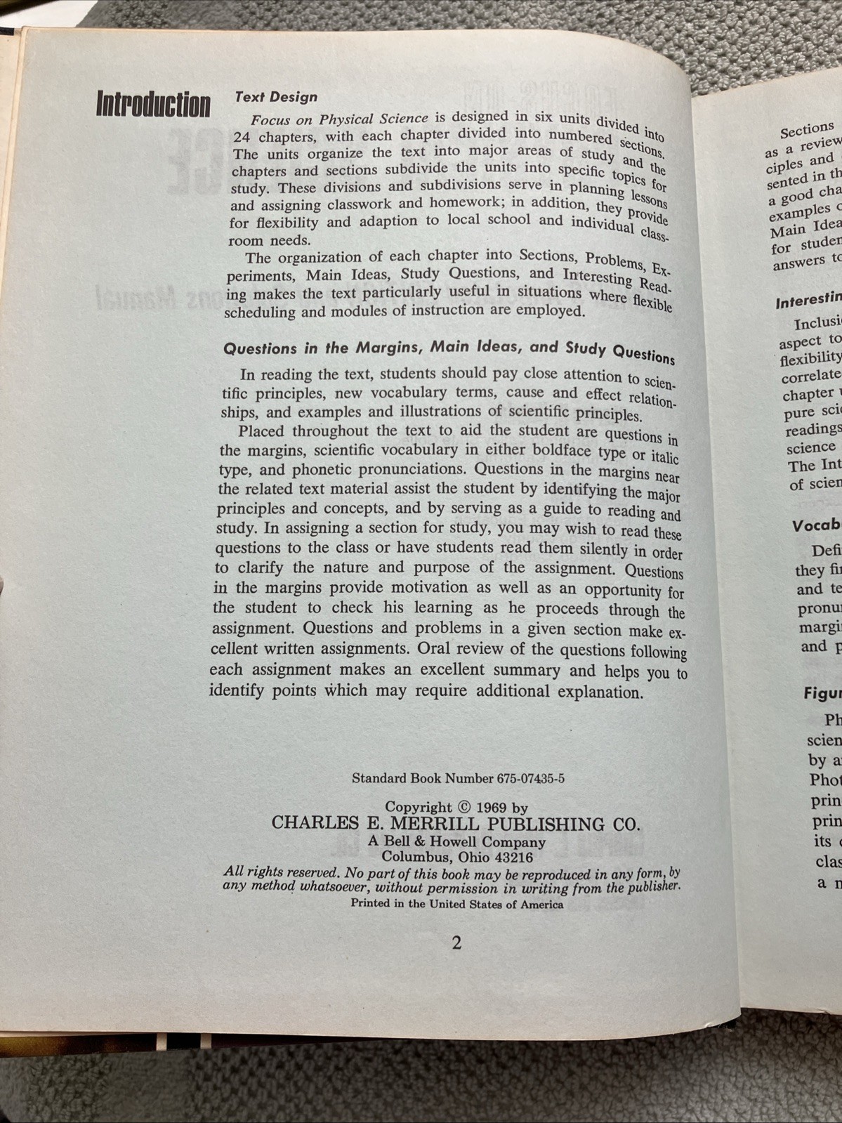 Focus On Physical Science Teachers Annotated Addition And Solution Manual 1969