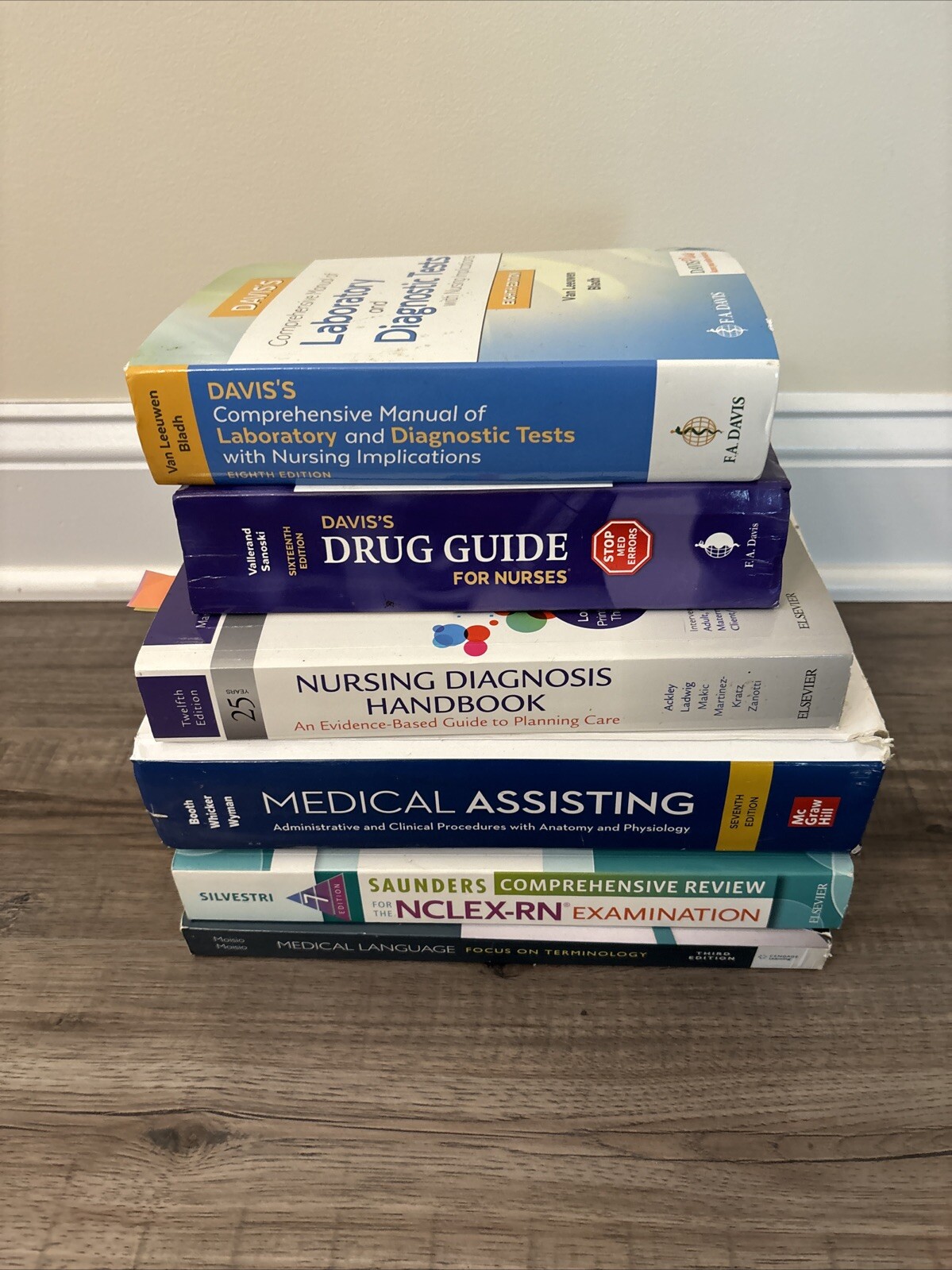 Lot Of 6 RN Nursing Education Books- Medical, Pharmacology