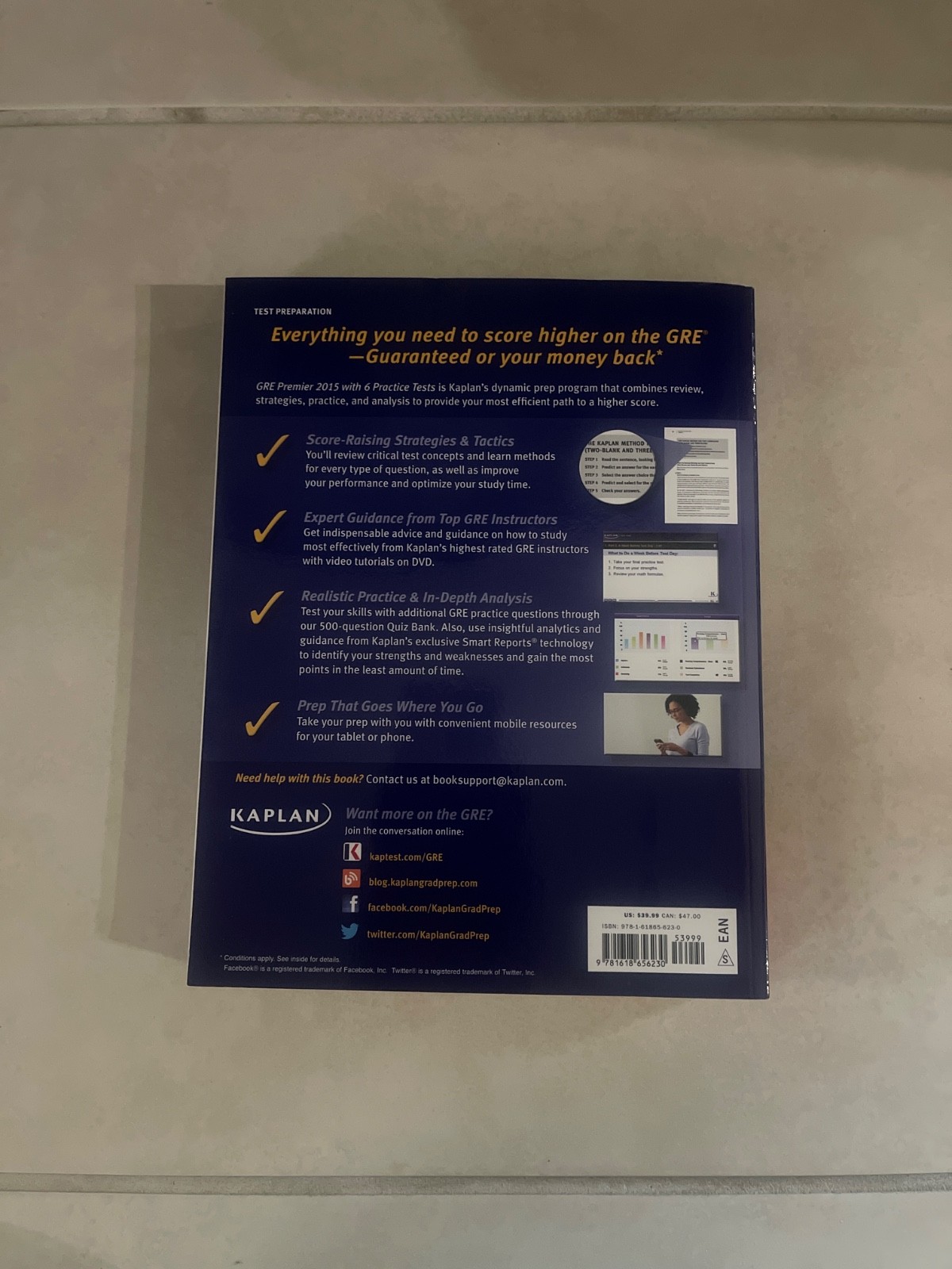 Kaplan GRE Premier 2015 w/ 6 Practice Tests Exam Prep Book