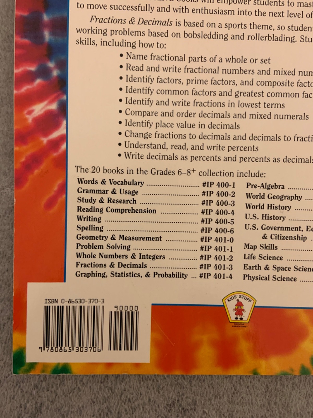 Fractions & Decimals :Middle Grades: Inventive Exercises to Sharpen Math Skills