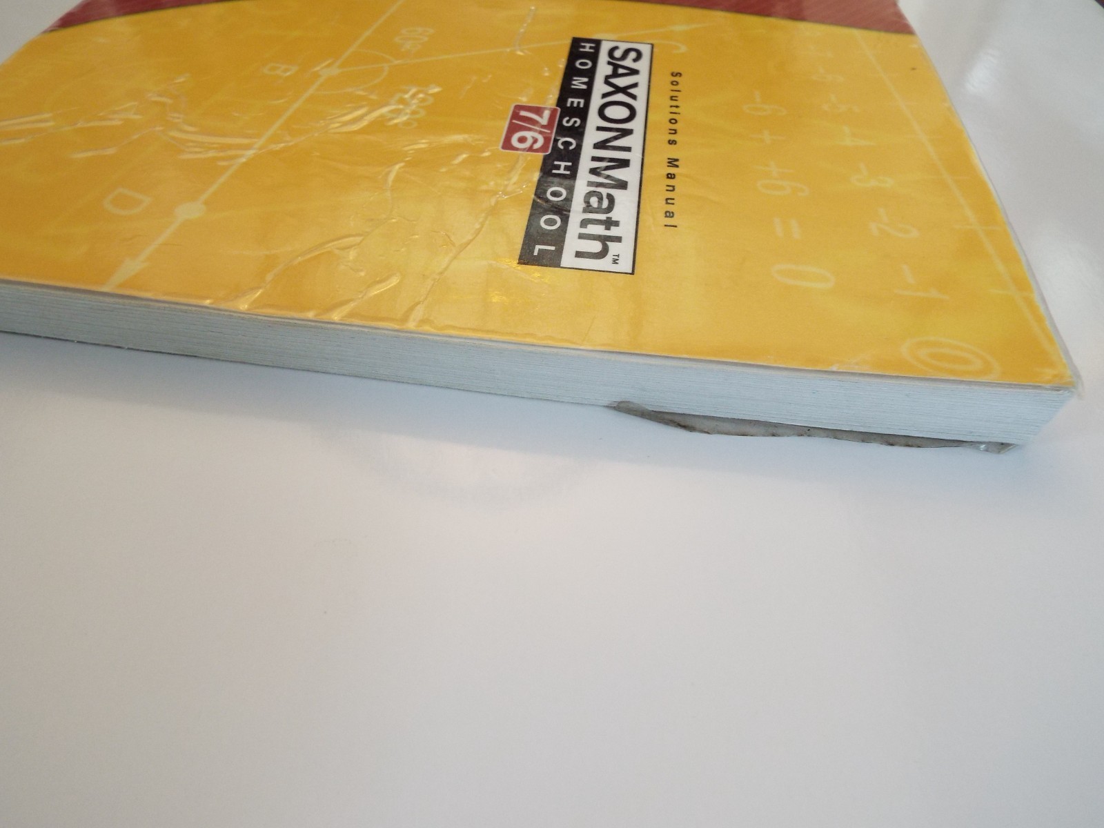 Saxon Math 7/6 LAMINATED Solutions Teacher’s Manual ONLY