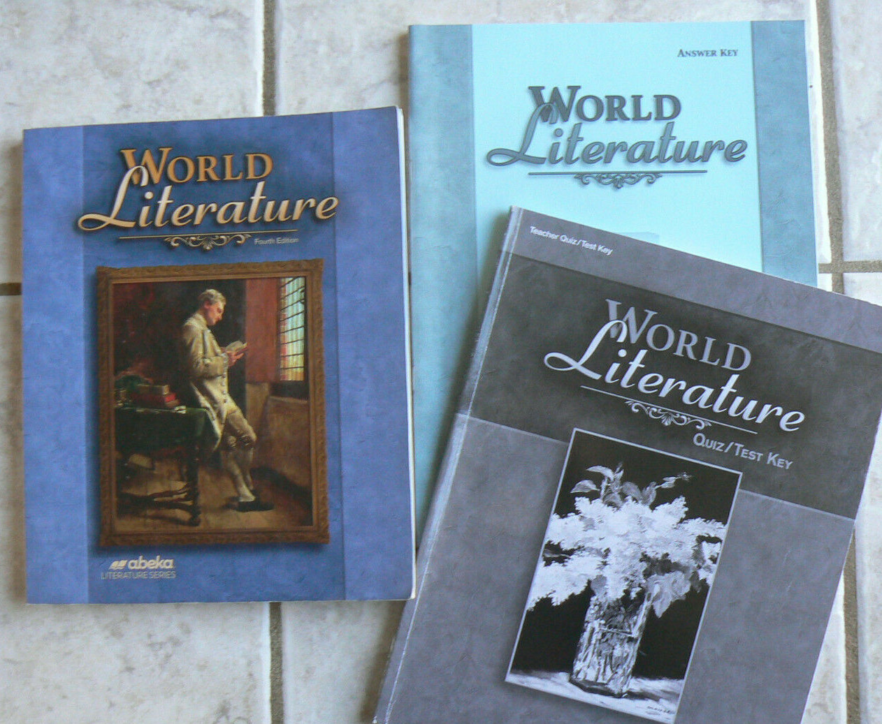 ABeka gr.10 World Literature Student Text,Answer Key,Test/Quiz Key Current 2011