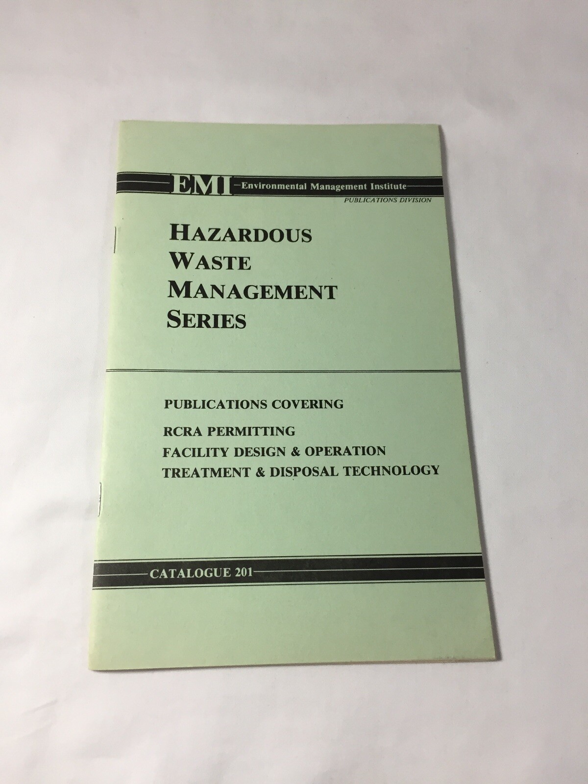 EMI ~ Hazardous Waste Management Series ~ Catalogue 201 Booklet