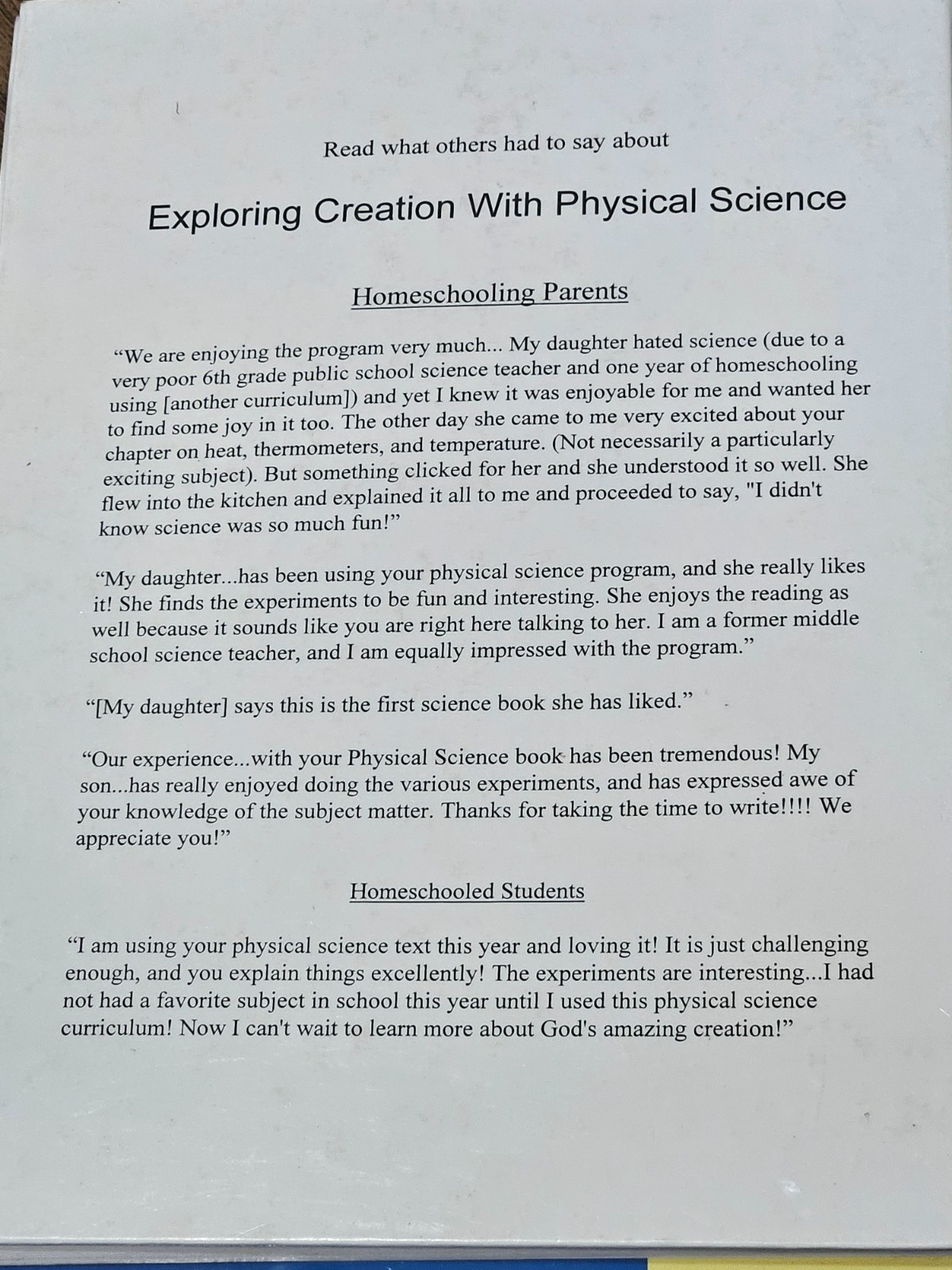 Exploring Creation with Physical Science by Dr. Jay Wile