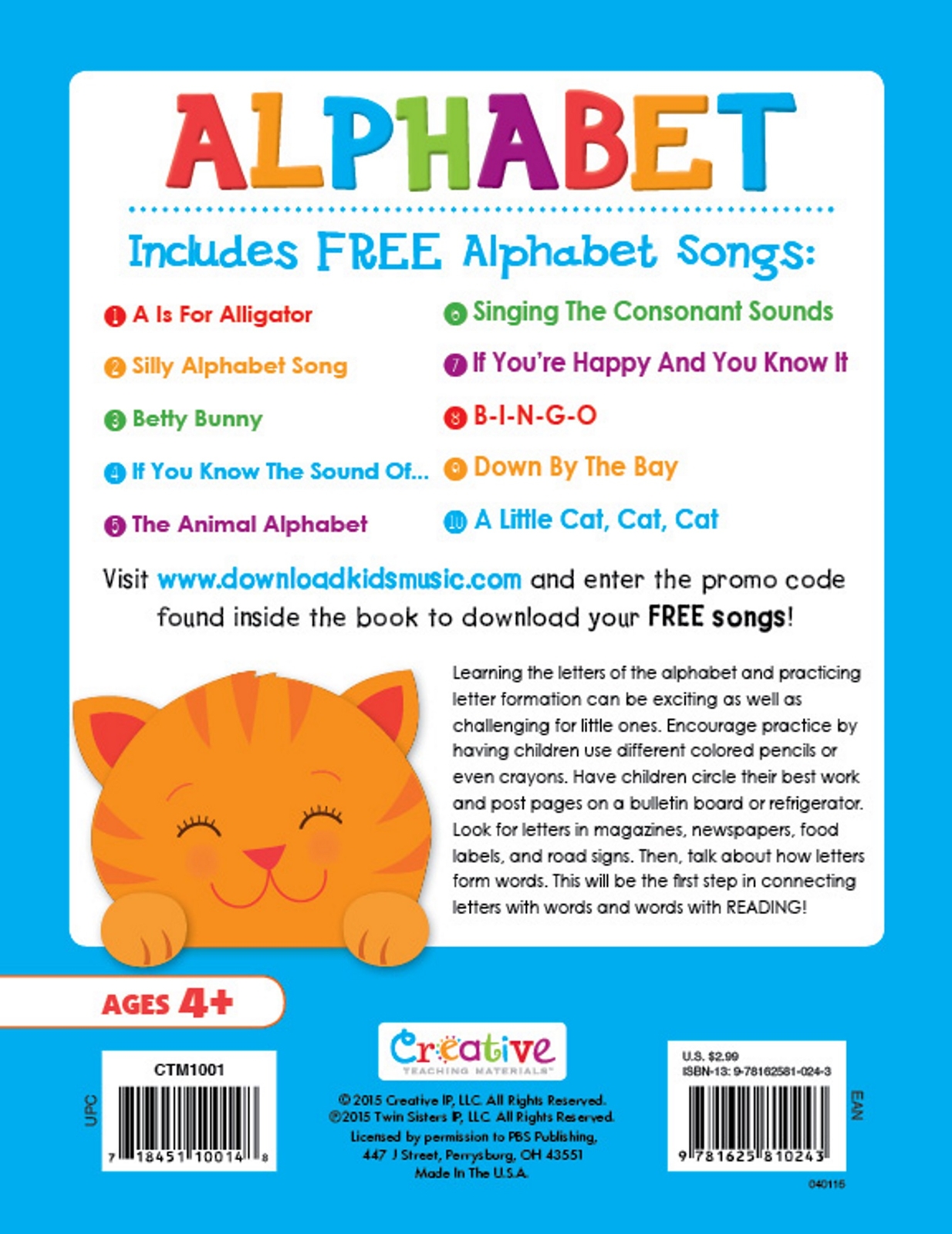 NEW 32pg Early Learning Workbook Alphabet ABCs Teaching Learning Educational