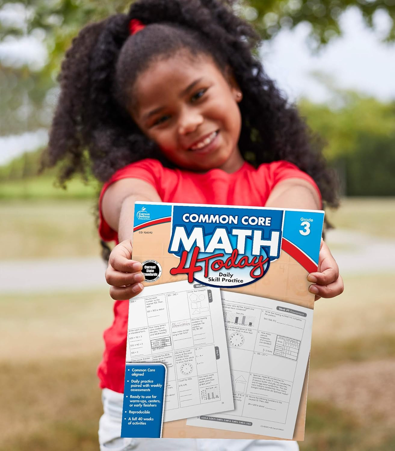 Carson Dellosa Common Core Math 4 Today 3Rd Grade Workbooks, Telling Time, Fract