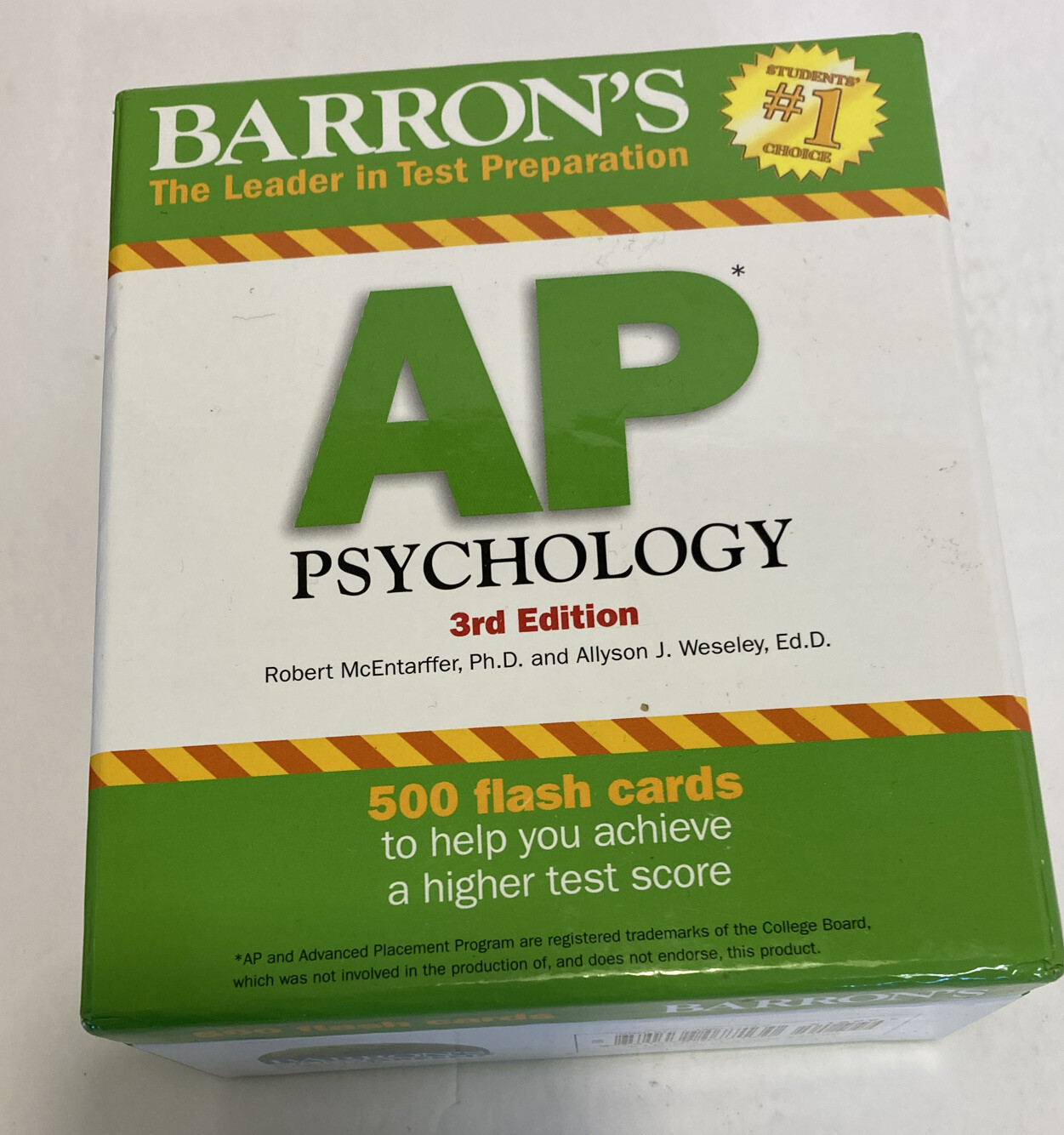barron’s AP Psychology 3rd edition flash cards
