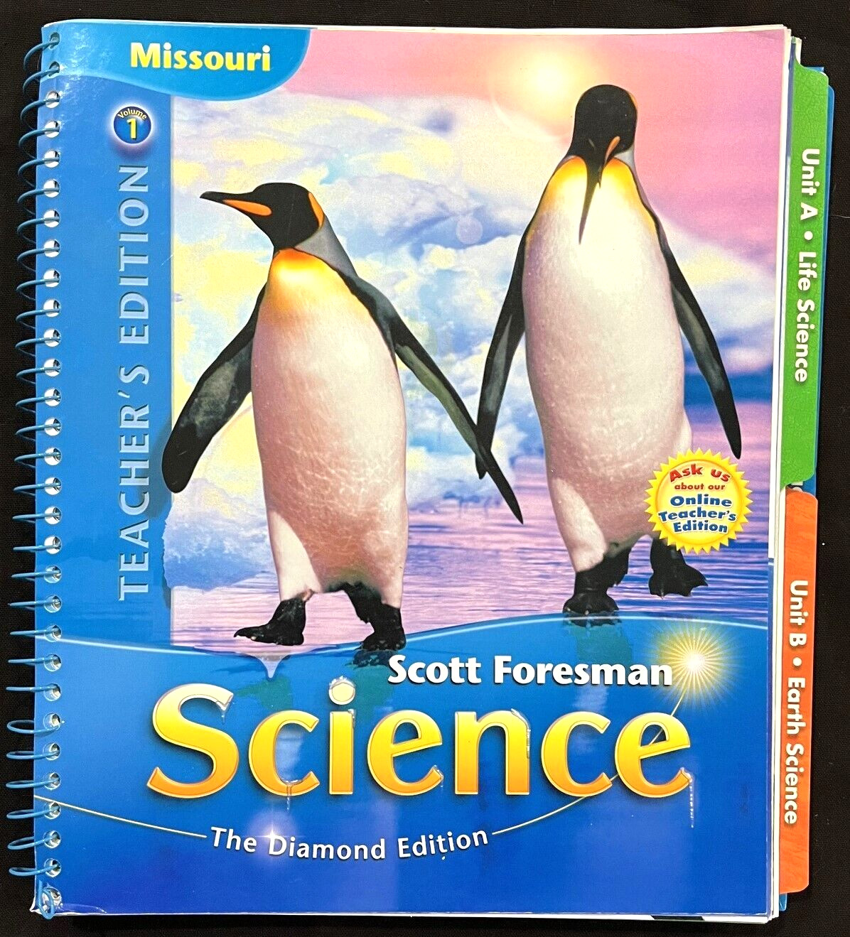 1st Grade- SCIENCE TEACHER MANUAL (Vol 1) DIAMOND EDITION (2008, Scott Foresman)