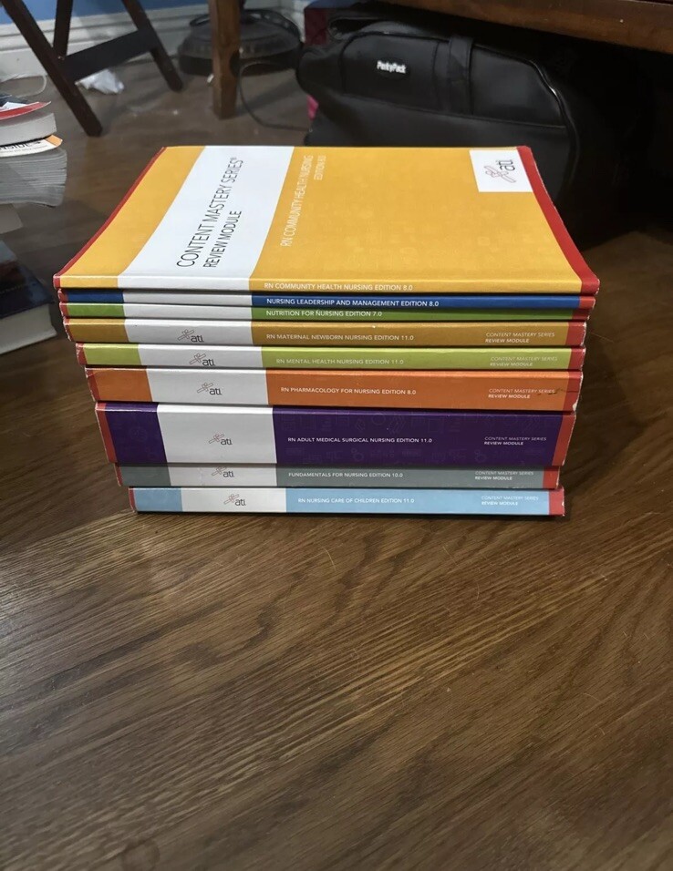 ATI Content Mastery Series Review Module NCLEX-RN (includes 10 workbooks)