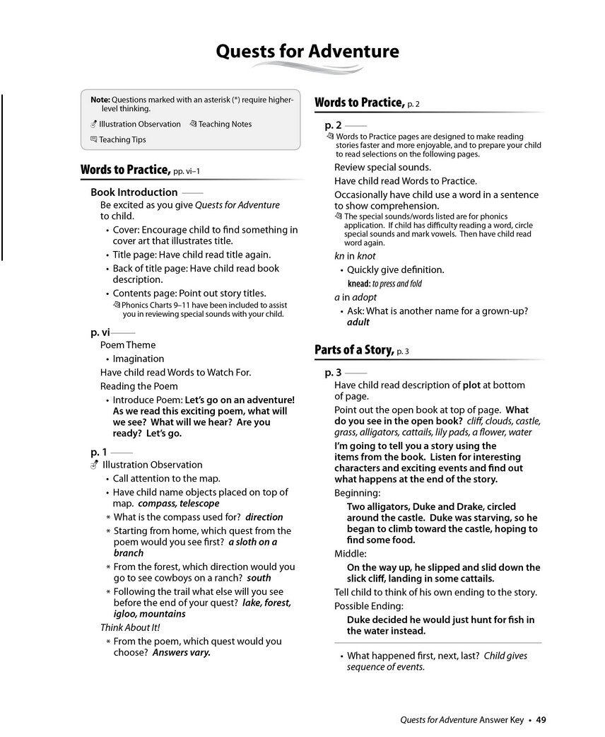 NEW Abeka Reading 2 Answer Key homeschool parent vocabulary poetry 2nd Grade ak