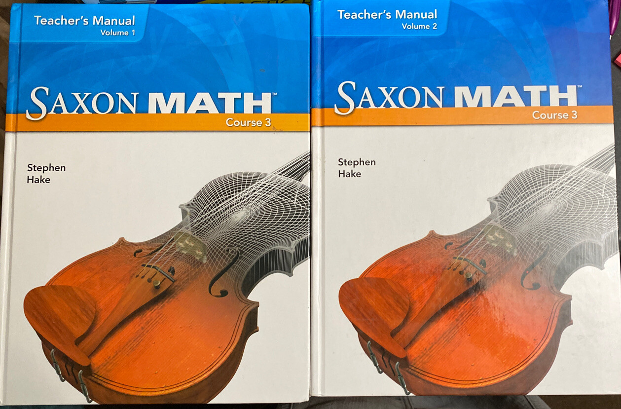 Saxon Course 3 Math TEACHERS MANUALs Volumes 1 & 2