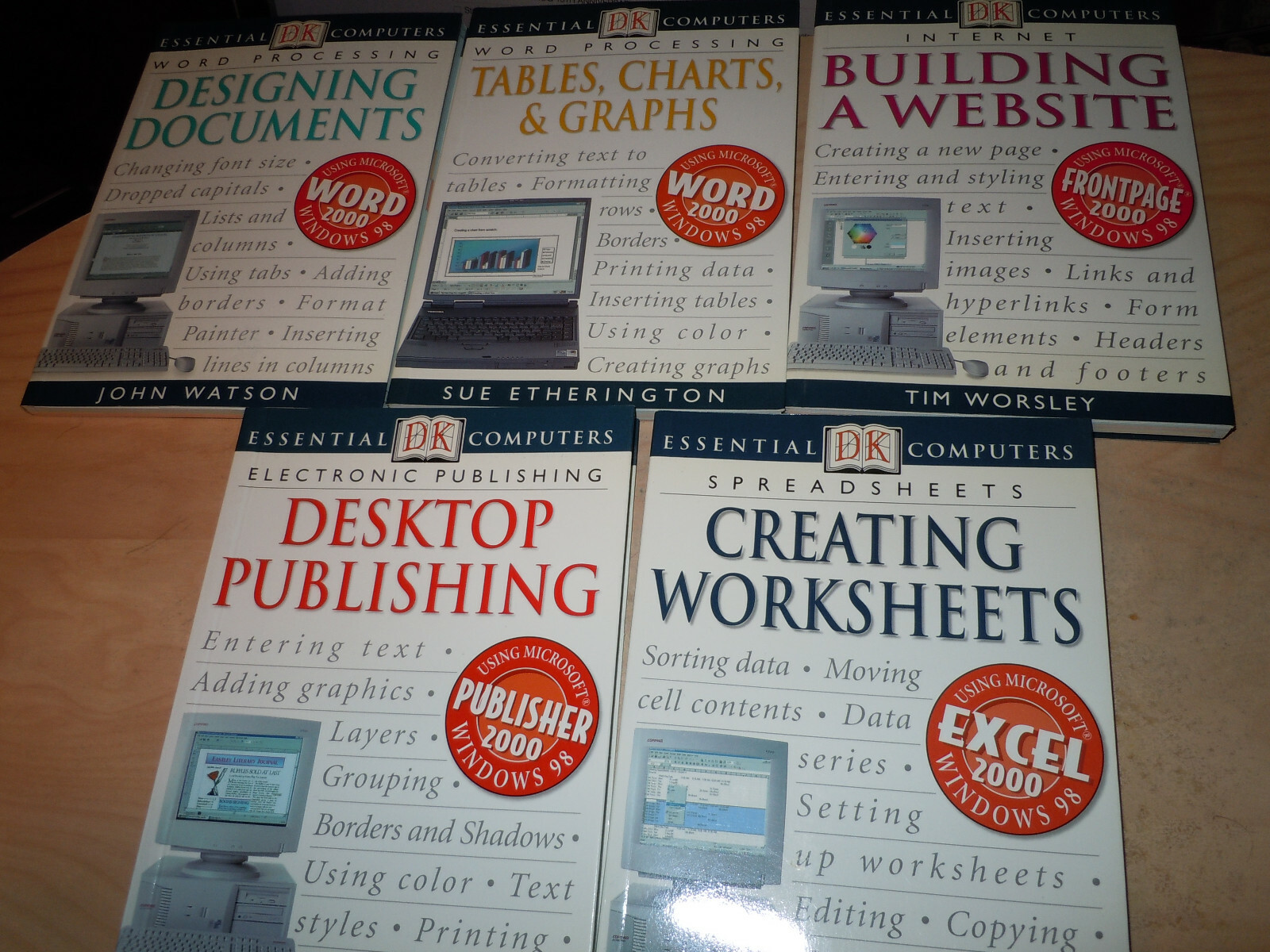 Lot of Five Dorling Kindersley Computer Books. DK