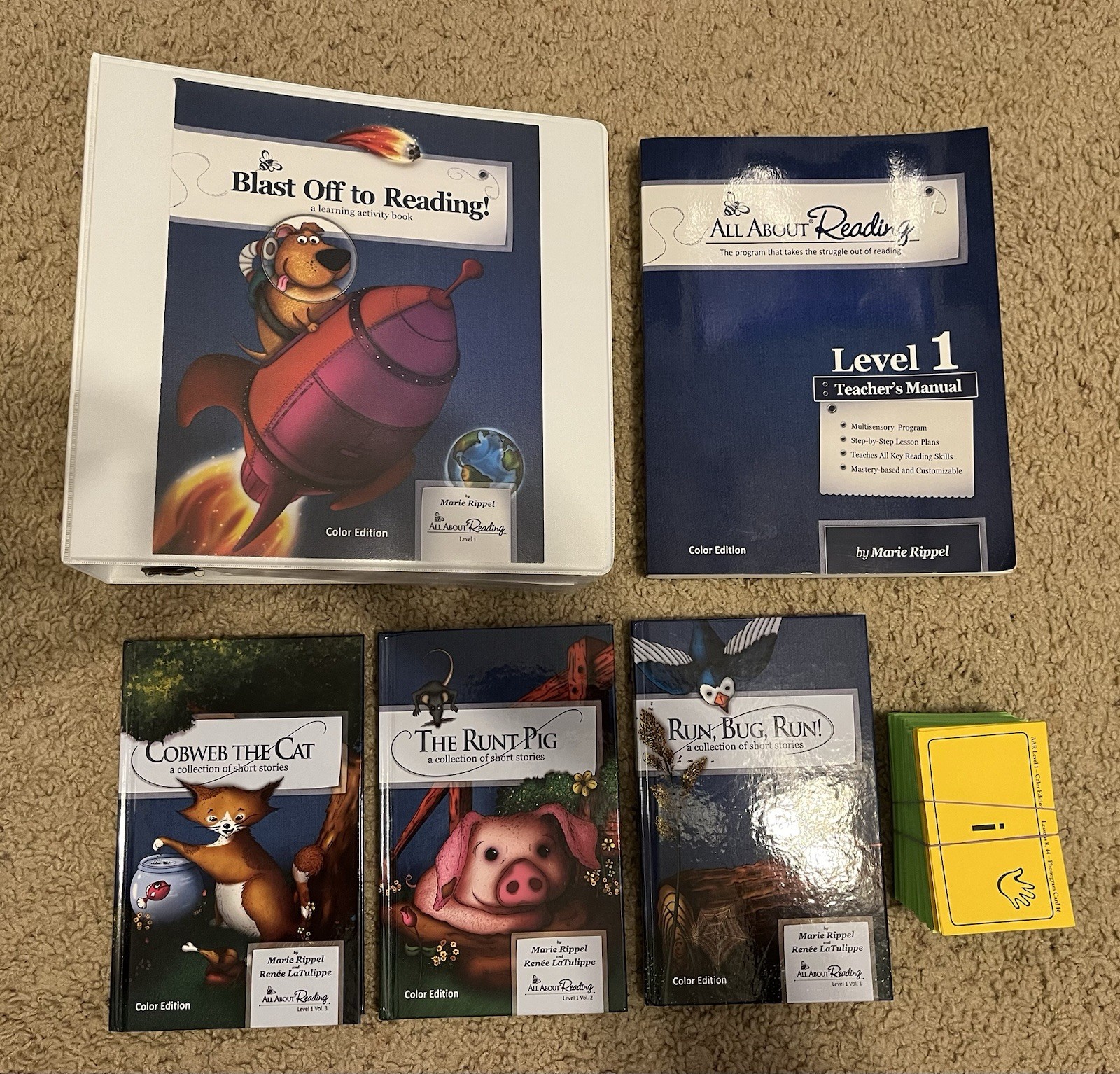All About Reading Level 1 Student Packet, Teachers Manual, Readers, Flash Cards
