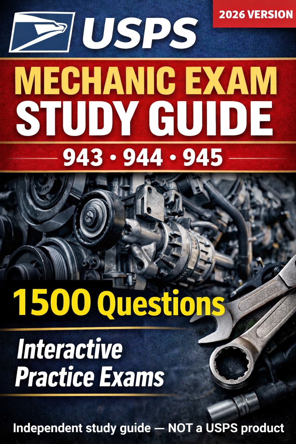 🏷️ USPS 943 944 945 Mechanic Exam Study Guide USB | Interactive | 1500 Question