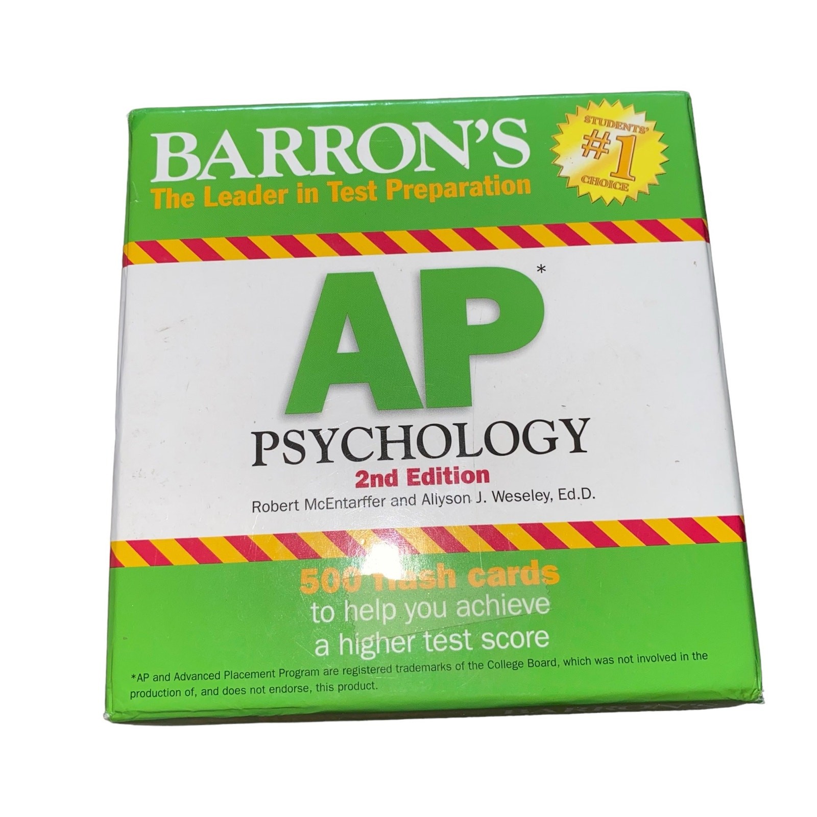Barron’s AP Psychology Flash Cards, 2nd Edition McEntarffer, Robert, Weseley, A