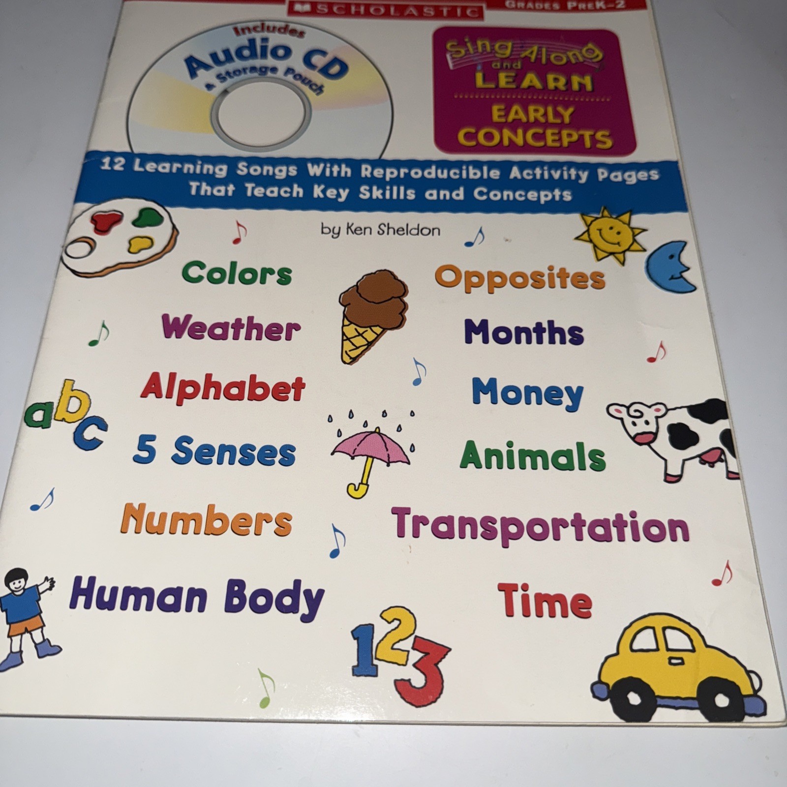 Scholastic Teaching resources Pre-K-2 Literacy & Math Mats & Centers 5 Book Lot
