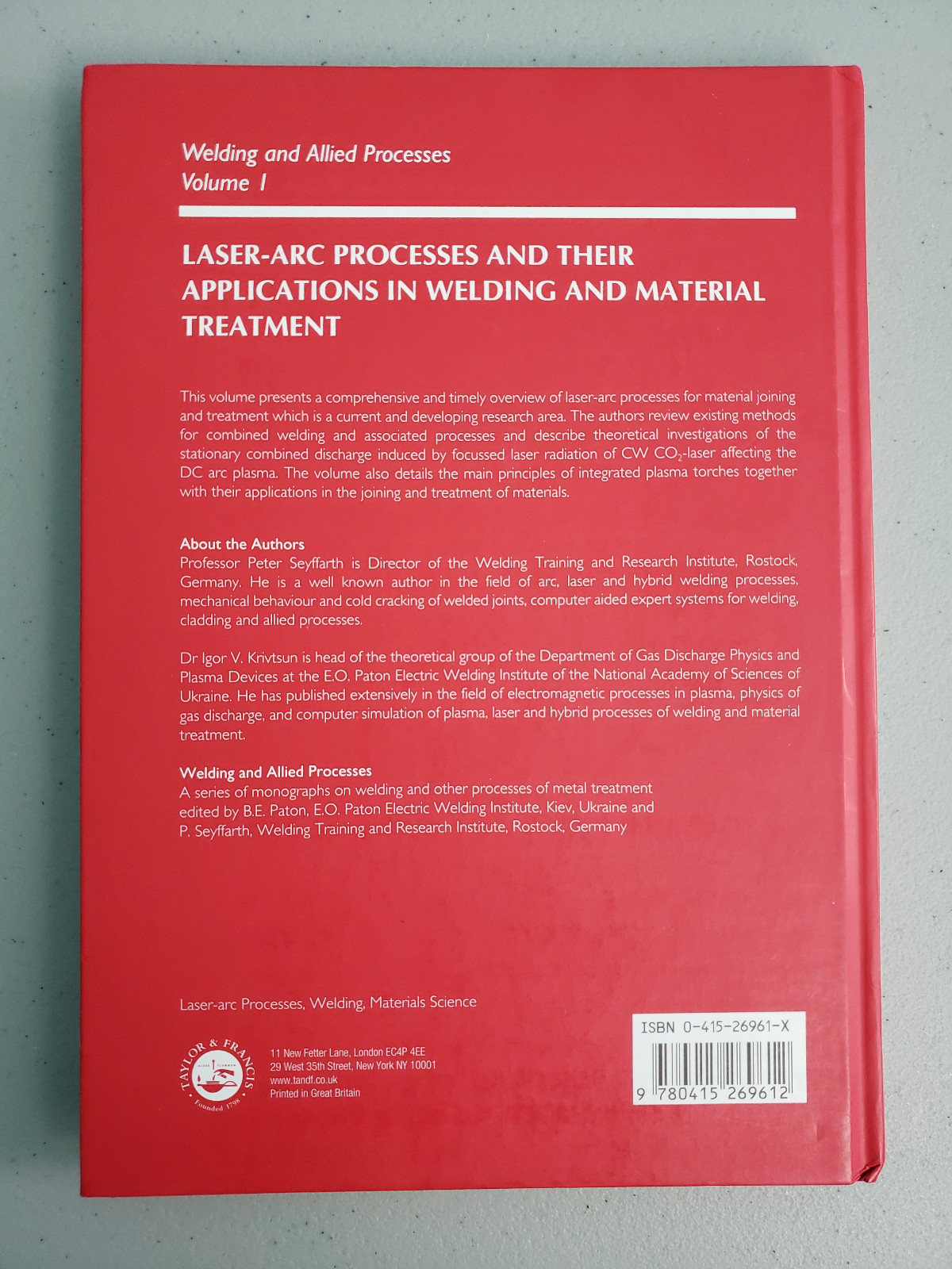 Laser-Arc Processes & Their Applications in Welding by Seyffarth & Krivtsun 2002