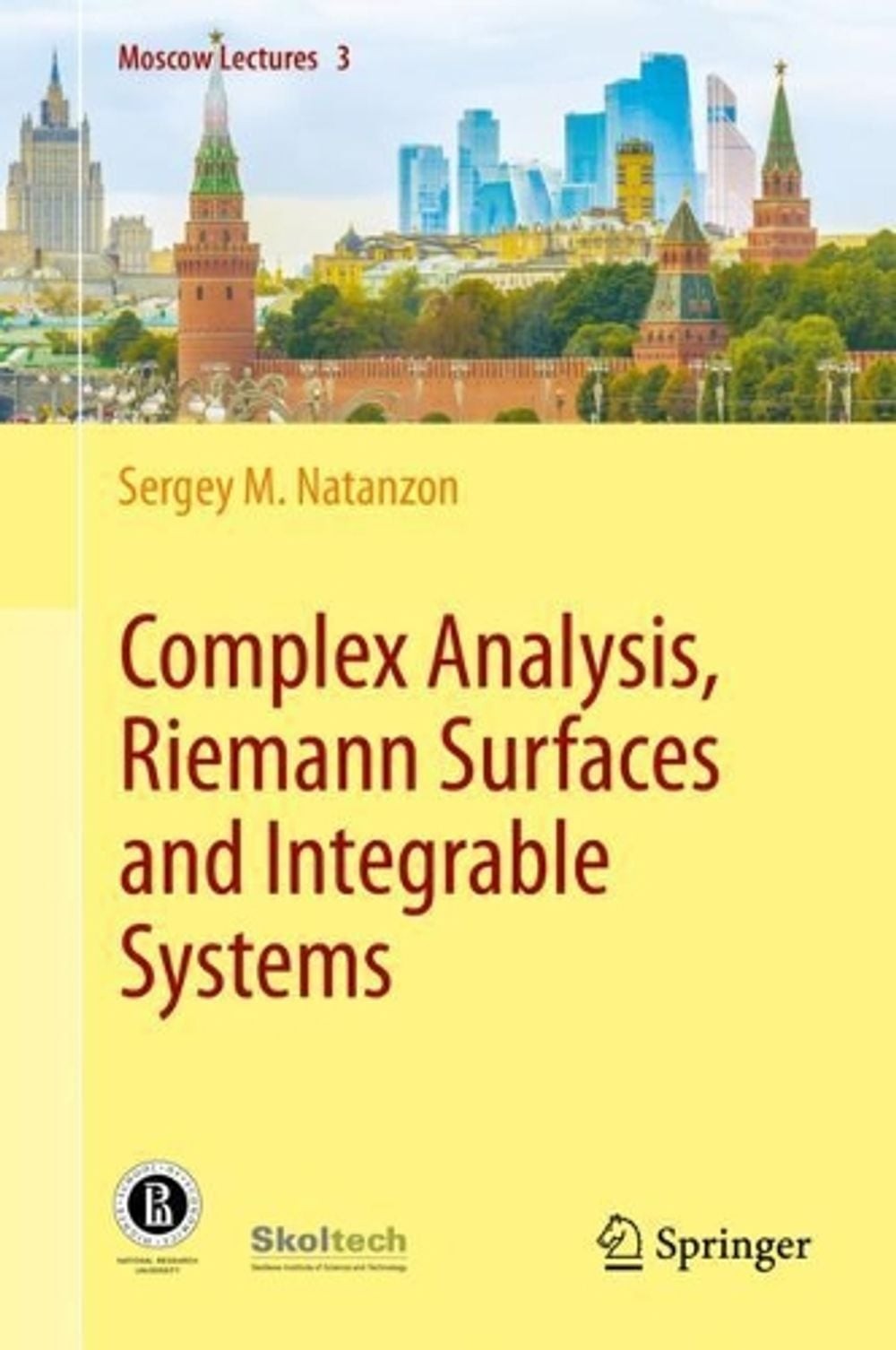 Complex Analysis, Riemann Surfaces and Integrable Systems by Sergey M. Natanzon