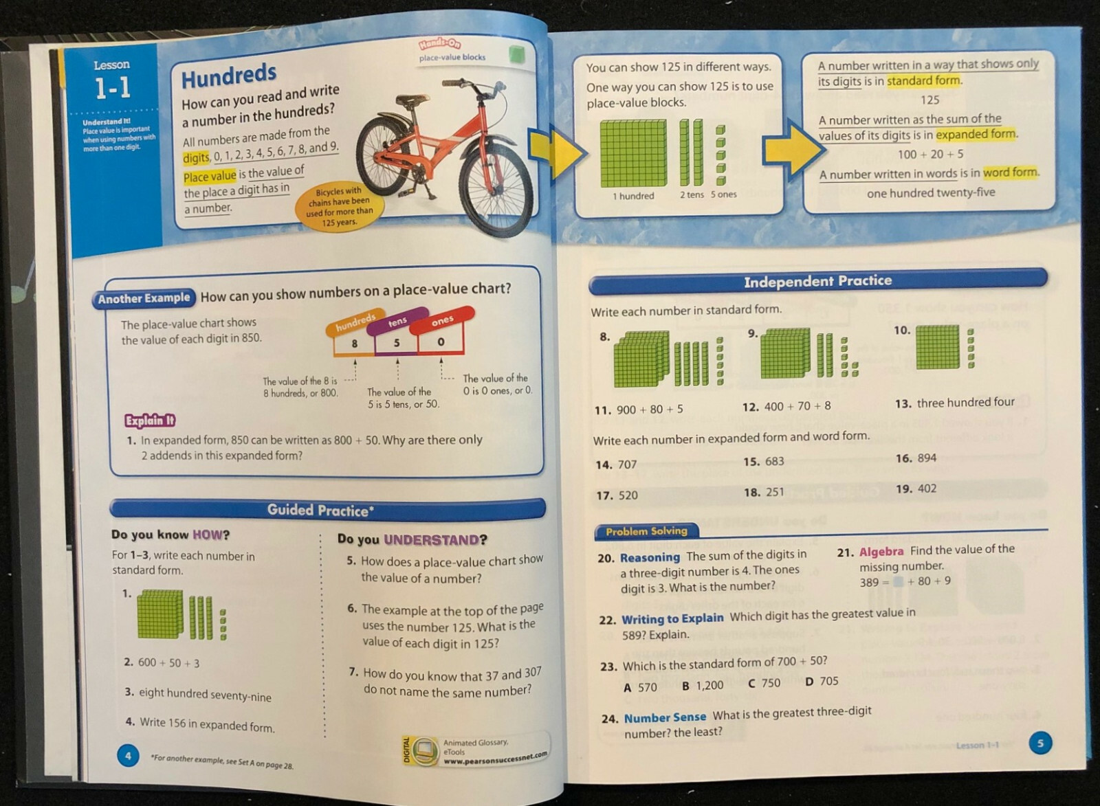 3rd Grade – (2009) Pearson enVision Math – Student Textbook