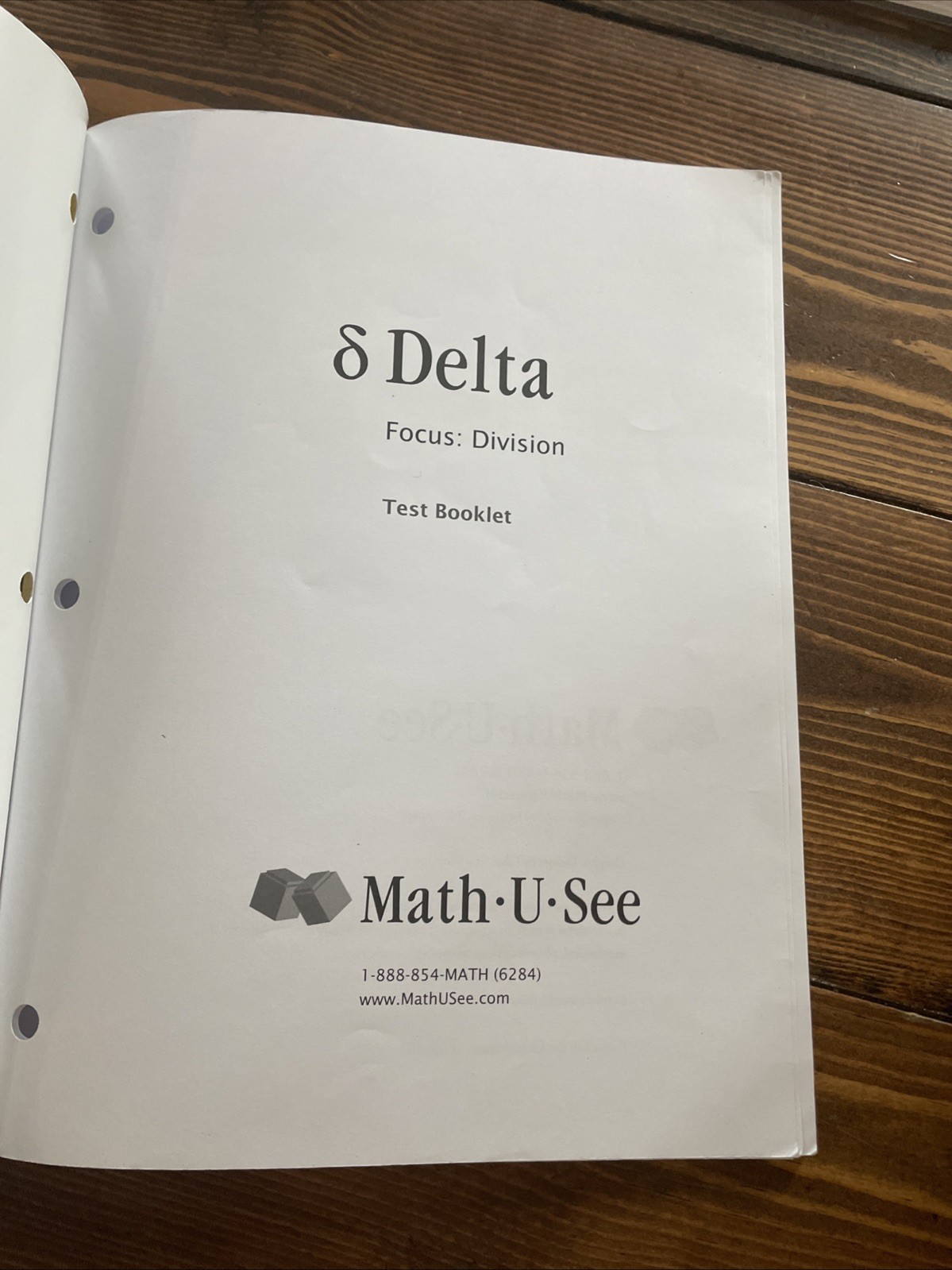 Math-U-See Delta Test Booklet Paperback 2009 Homeschool Math Curriculum Division