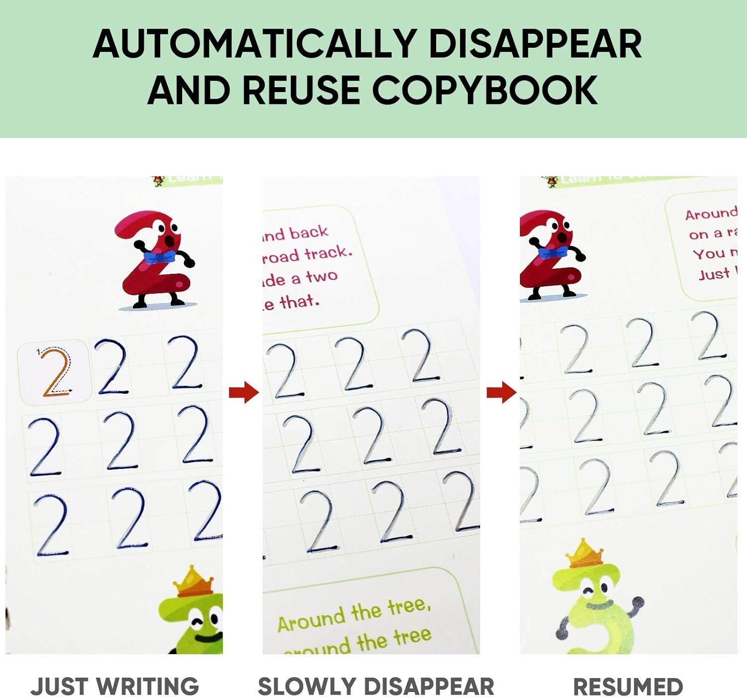 Reusable Magic Copybook Set for Handwriting Practice & Fine Motor Skills