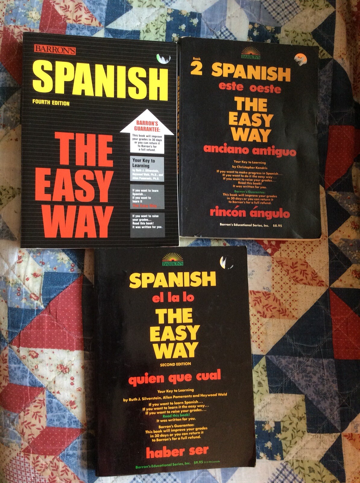 Barron’s Spanish The Easy Way Educational Books Lot Of 3 Book Set
