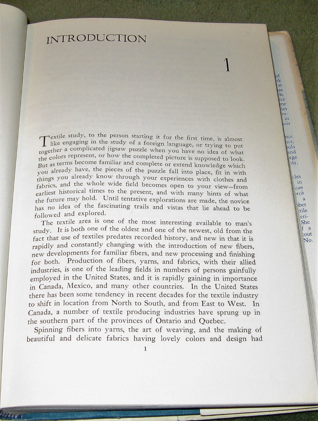 INTRODUCTION TO TEXTILES by Evelyn E. Stout 1960 HC/DJ ~ 1st Ed 3rd Print (1962)