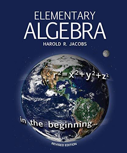 Elementary Algebra by Harold R. Jacobs