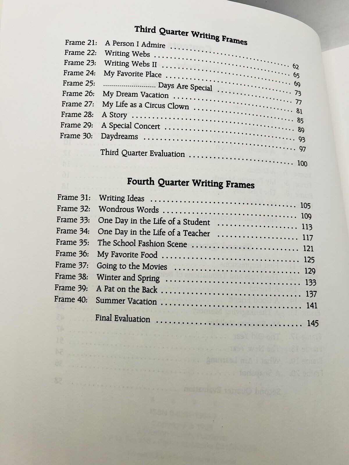 Writing Frames 40 Activities for Learning the Writing Process Jean Pottle Q1 20