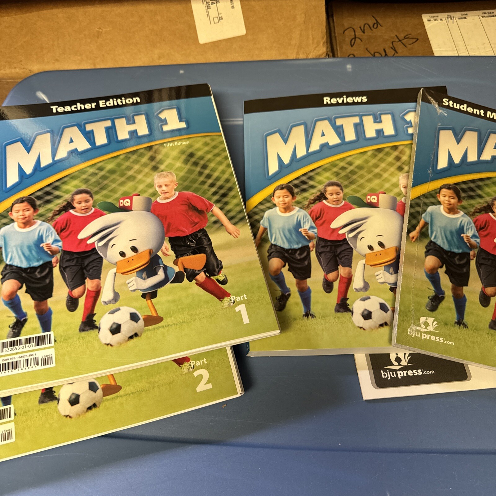BJU Math 1 Teacher Ed Part 1-2 Manipulative Worktext Reviews Assess Pack