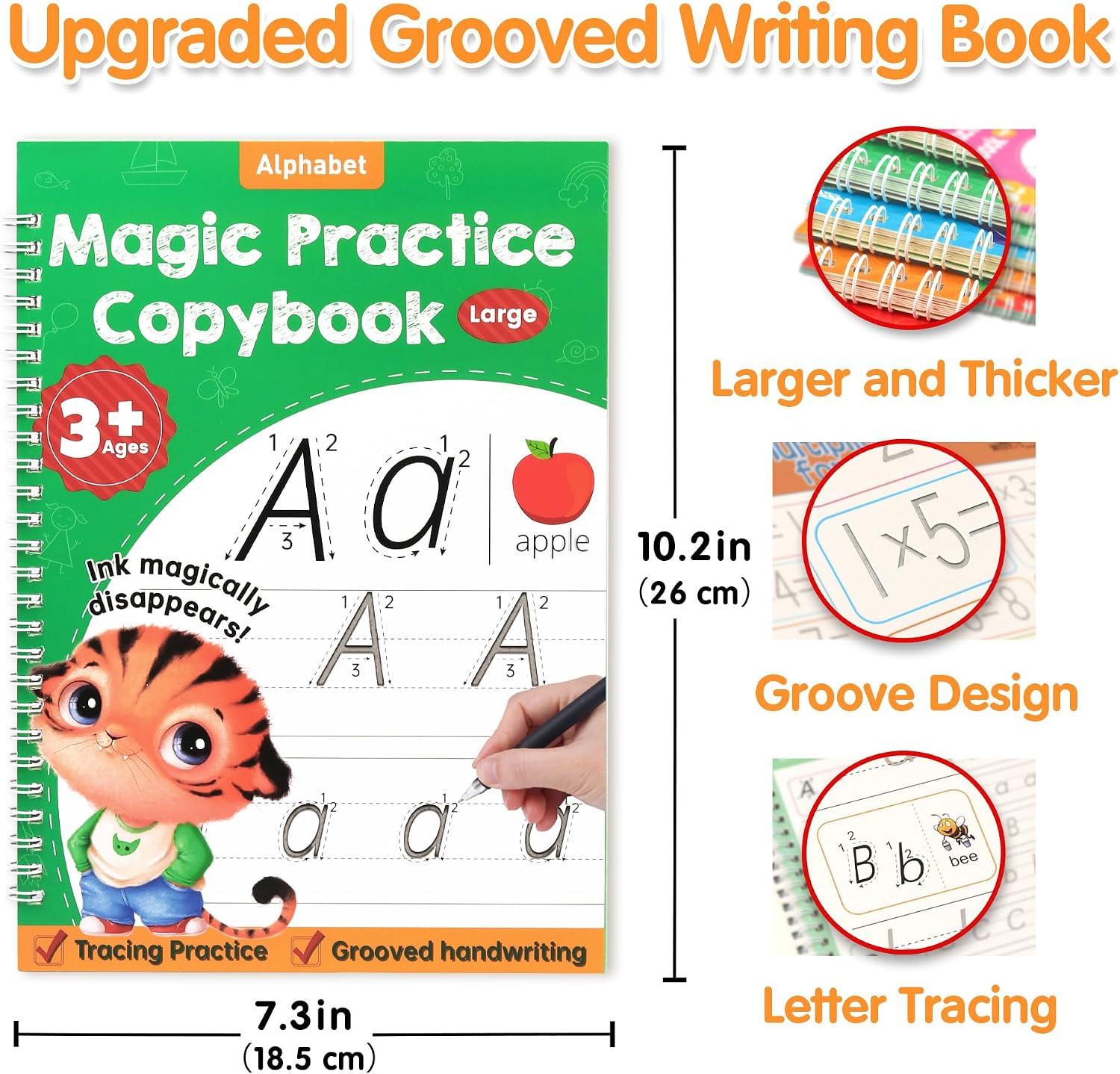 Magic Grooved Writing Practice Books, Grooved Handwriting Practice for Kids |
