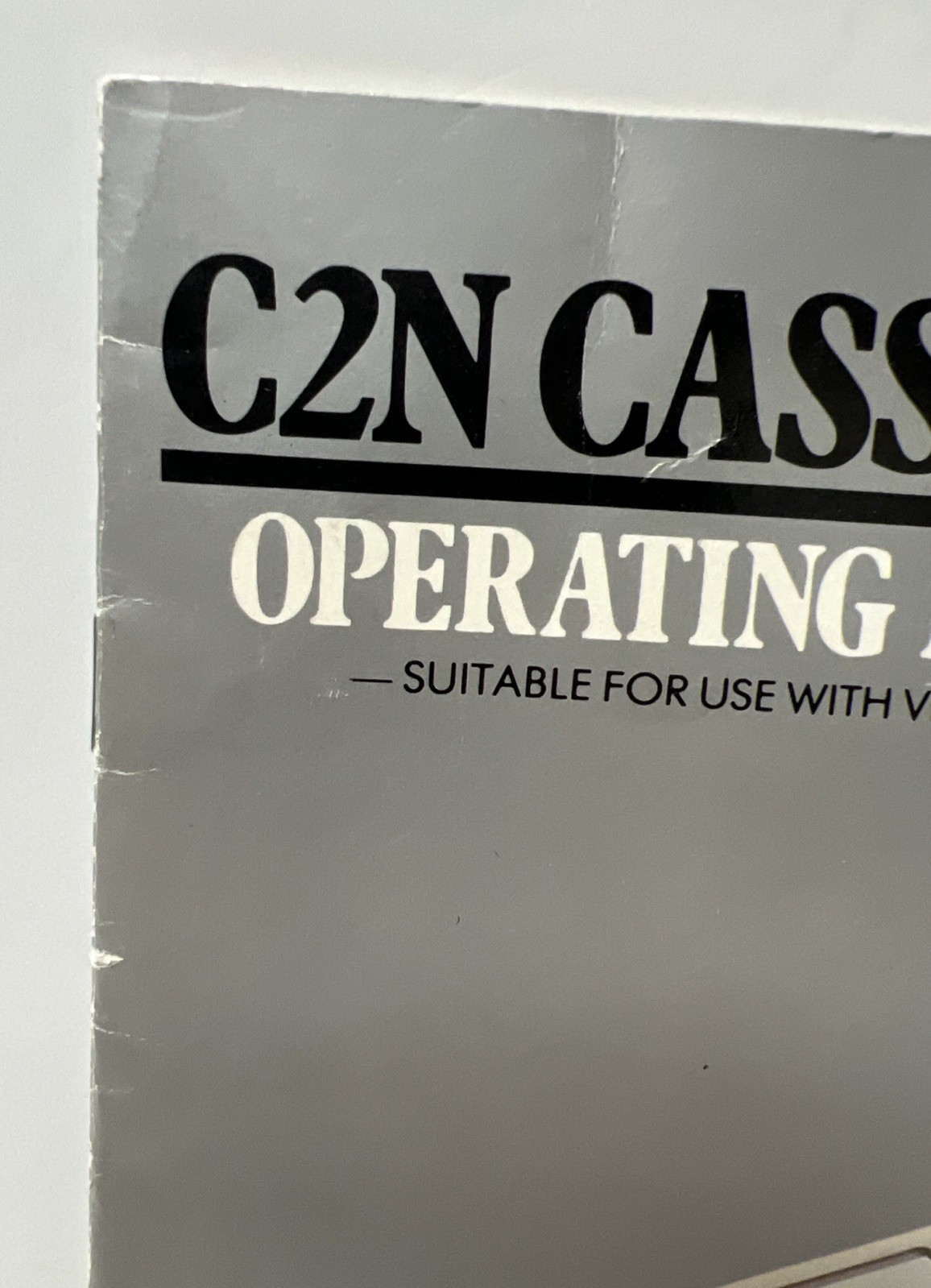 Commodore C2N Cassette Unit Operating Instructions 1982 Manual Only