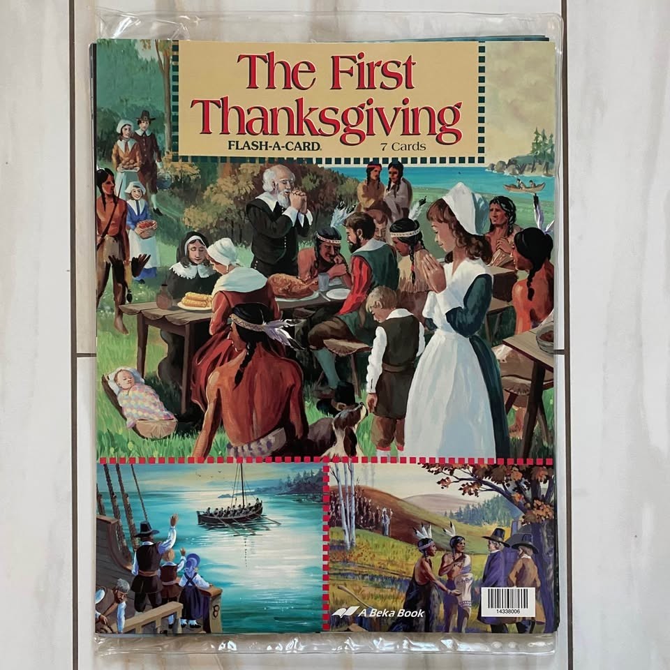 Abeka Bible Curriculum Flash-A-Card THE FIRST THANKSGIVING