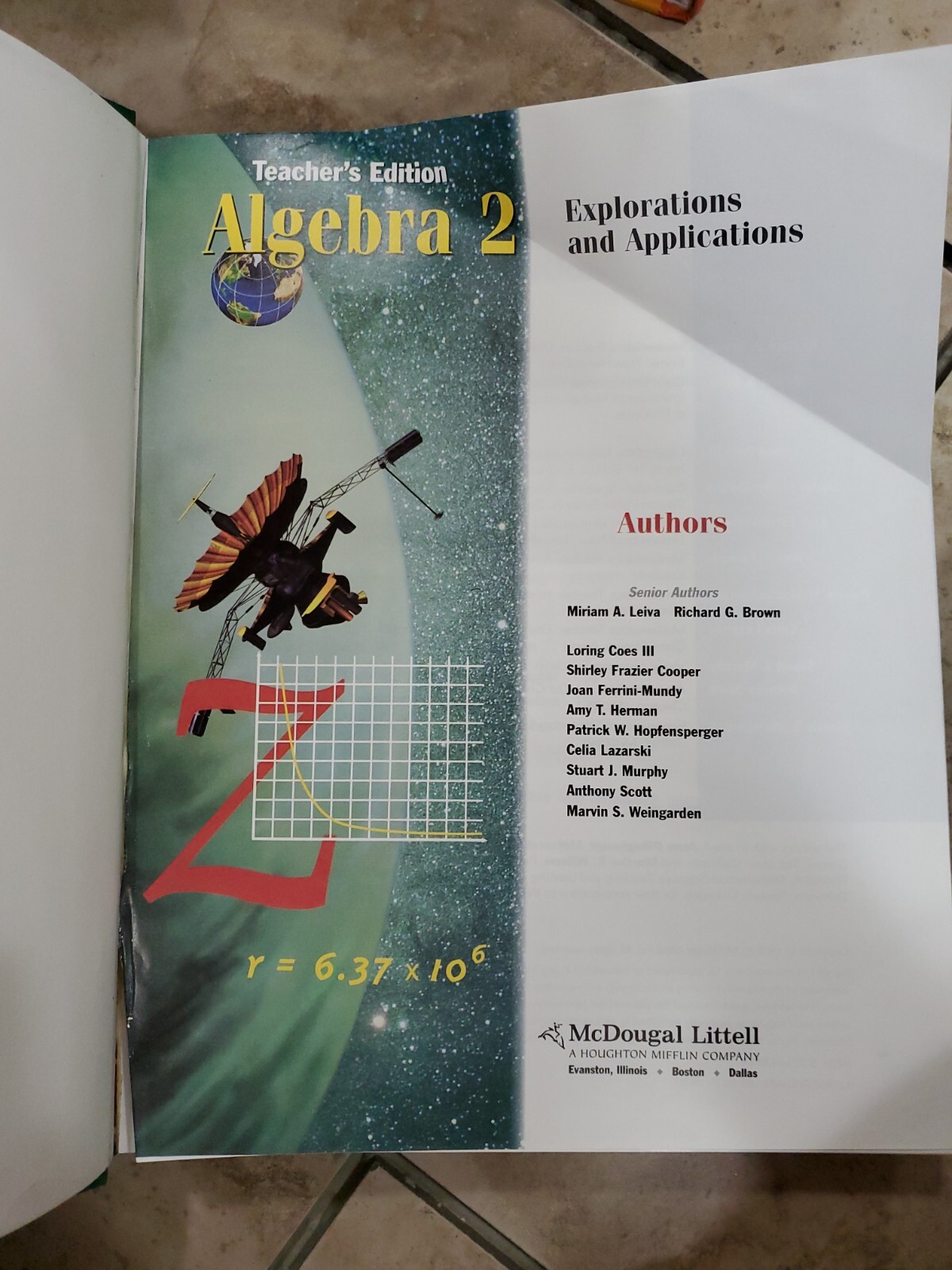 Algebra 2: Explorations and Applications (1998, Hardcover, Teacher’s edition)