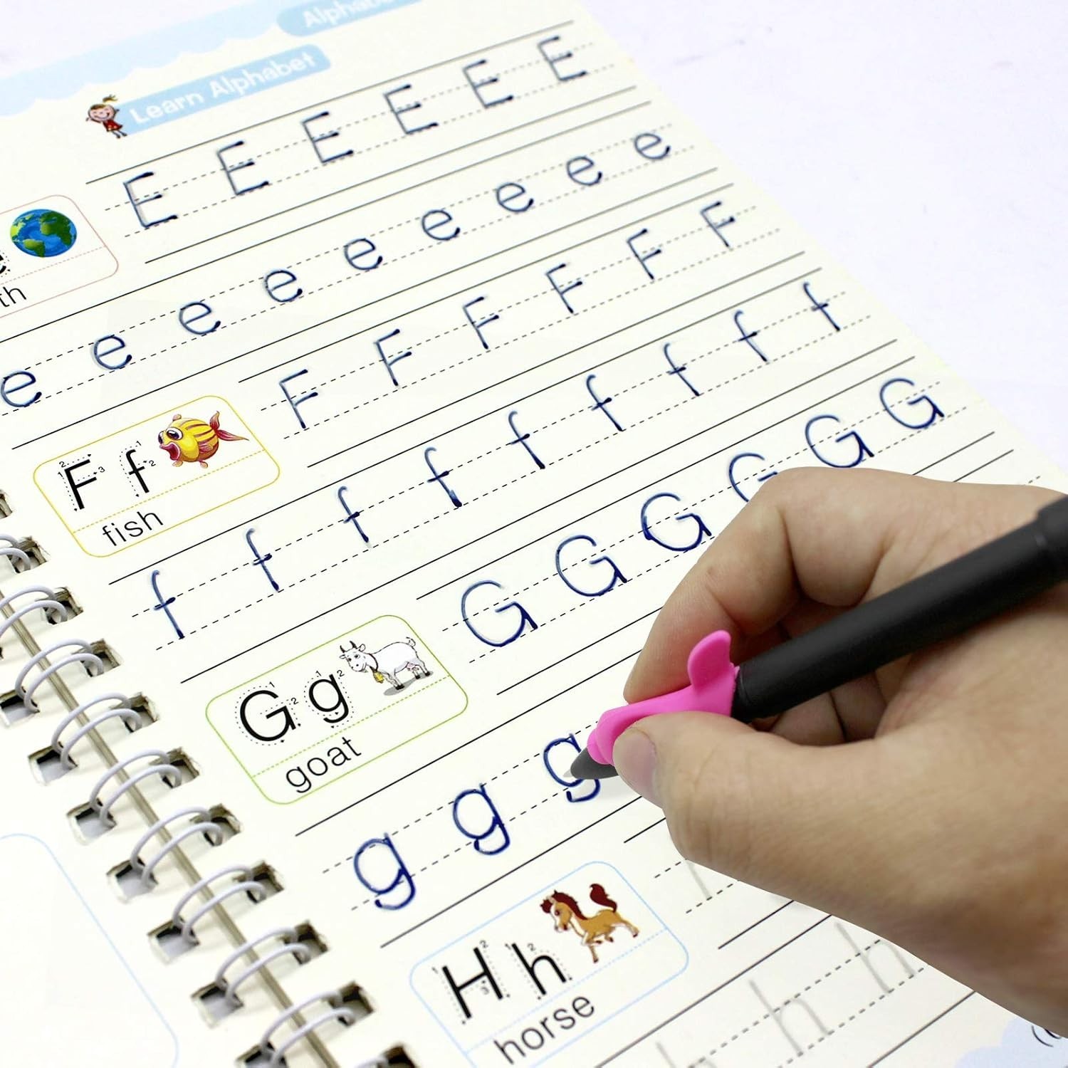 Reusable Magic Copybook Set for Handwriting Practice & Fine Motor Skills