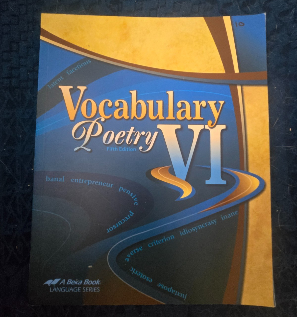 Abeka Vocabulary, Poetry VI Fifth Edition Workbook Like New-Free Shipping!!