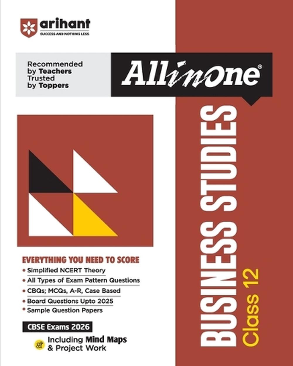 Arihant All in One Business Studies Class 12 for CBSE Exams 2025-26 as per lates