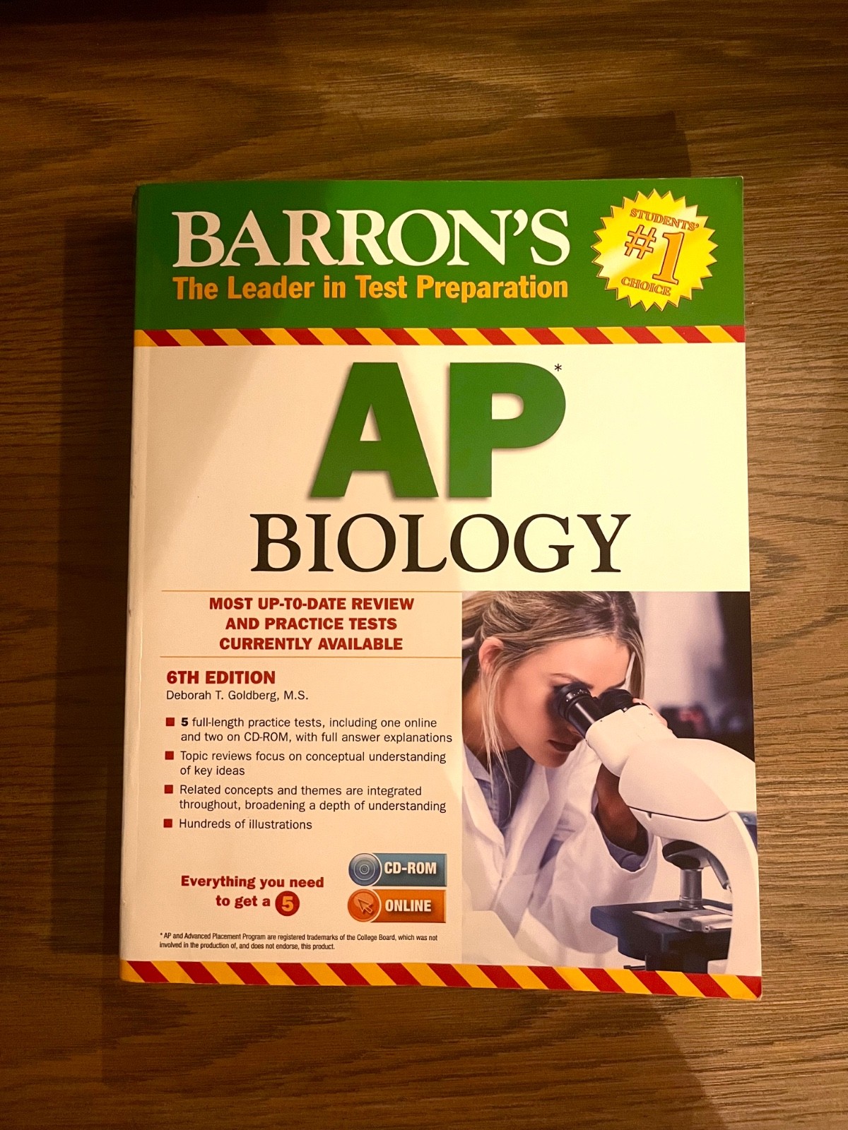 Barron’s AP Biology 6th Edition Study Guide Book for High School Exam Prep + CD