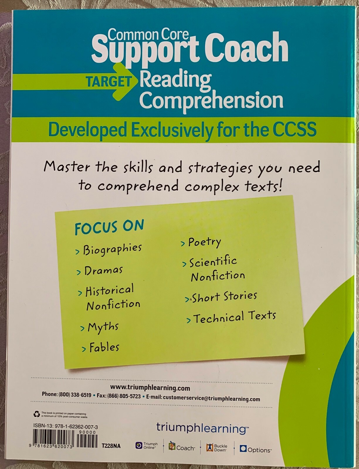 Support Coach Reading Comprehension 5 -Paperback **NEW**