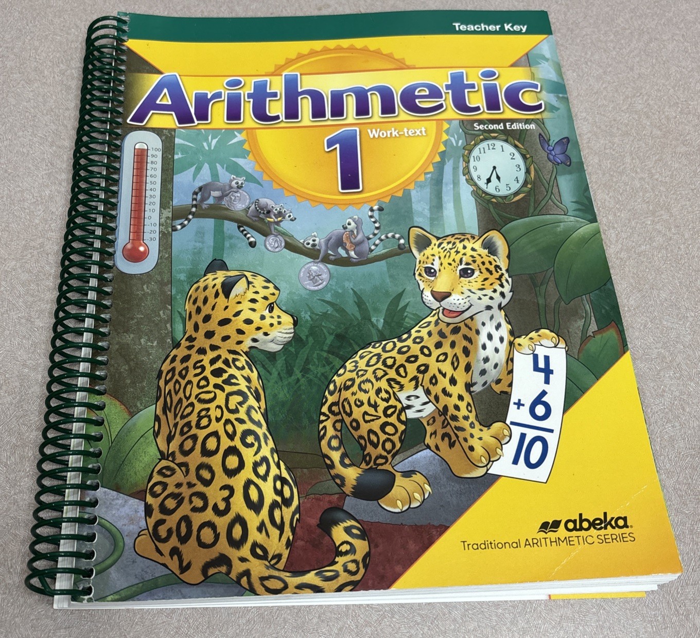 Abeka Arithmetic 1 Teacher Key Work-Text Second Edition Spiral Bound Homeschool