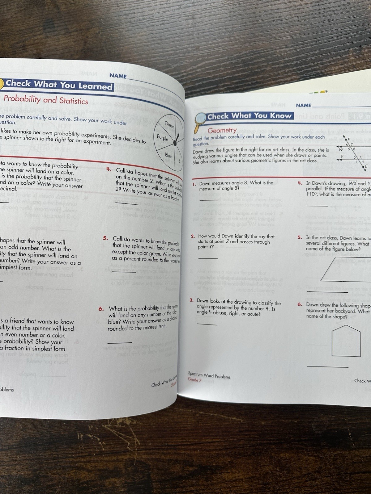 Grade 7 Math Spectrum Workbooks