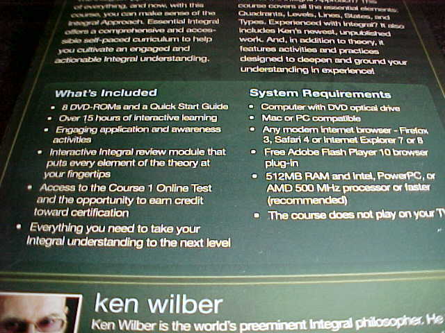 Dvd Rom set The Integral Approach Course #1 Essential Integral Ken Wilber
