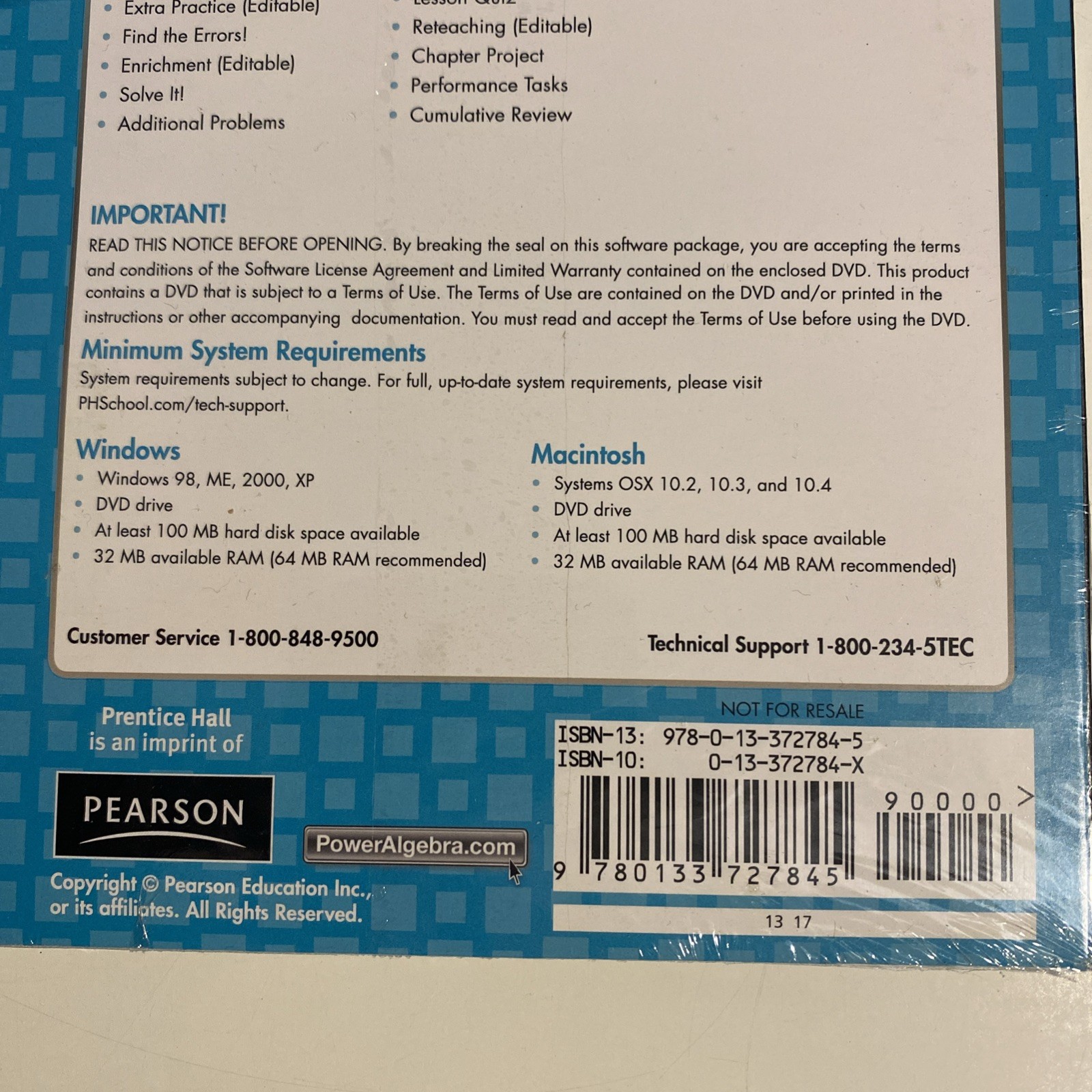 ALGEBRA 1 DVD – TEACHING RESOURCES (Editable & Printable) (2011, Pearson)