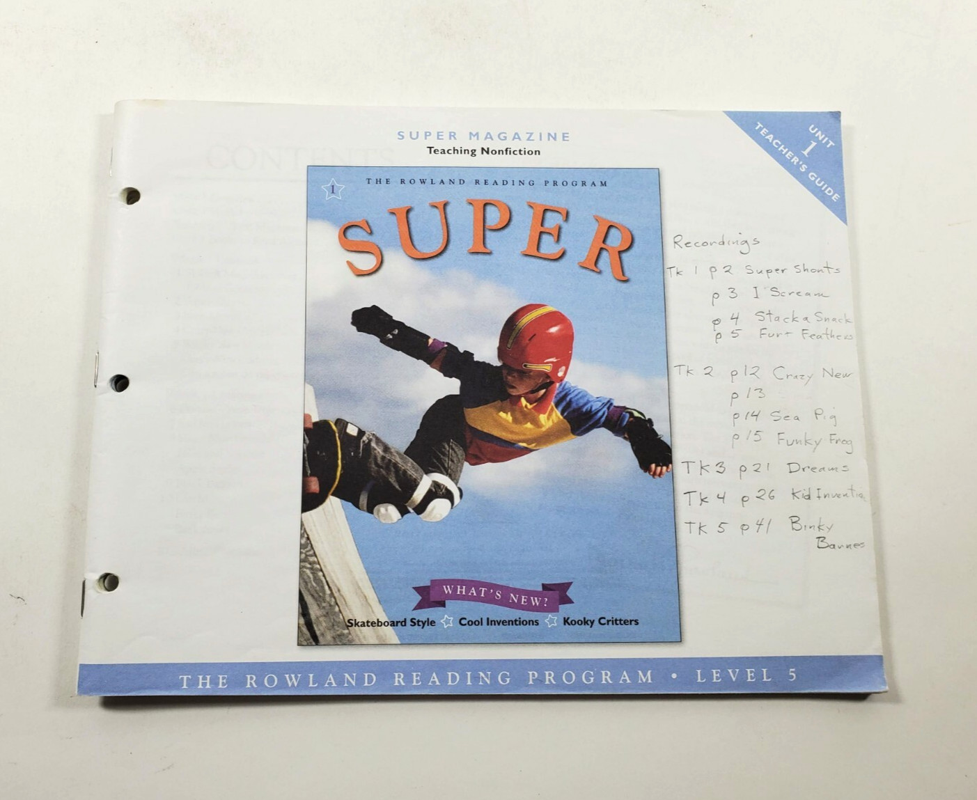 Super Magazine Teachers Guide Level 5 Unit 2 Rowland