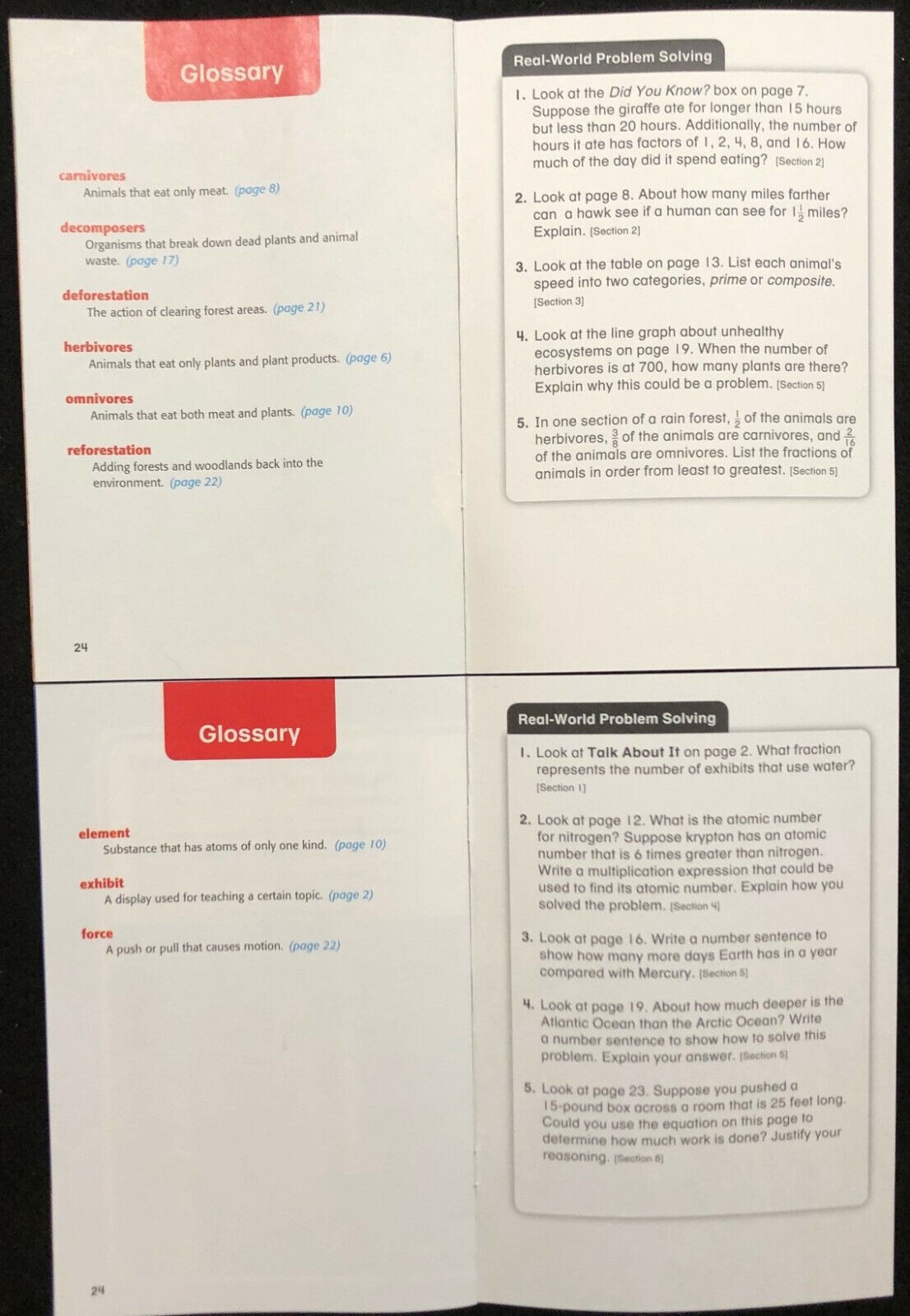 5th -REAL-WORLD PROBLEM SOLVING (Math/Science & Math/Social Studies) ABOVE grade