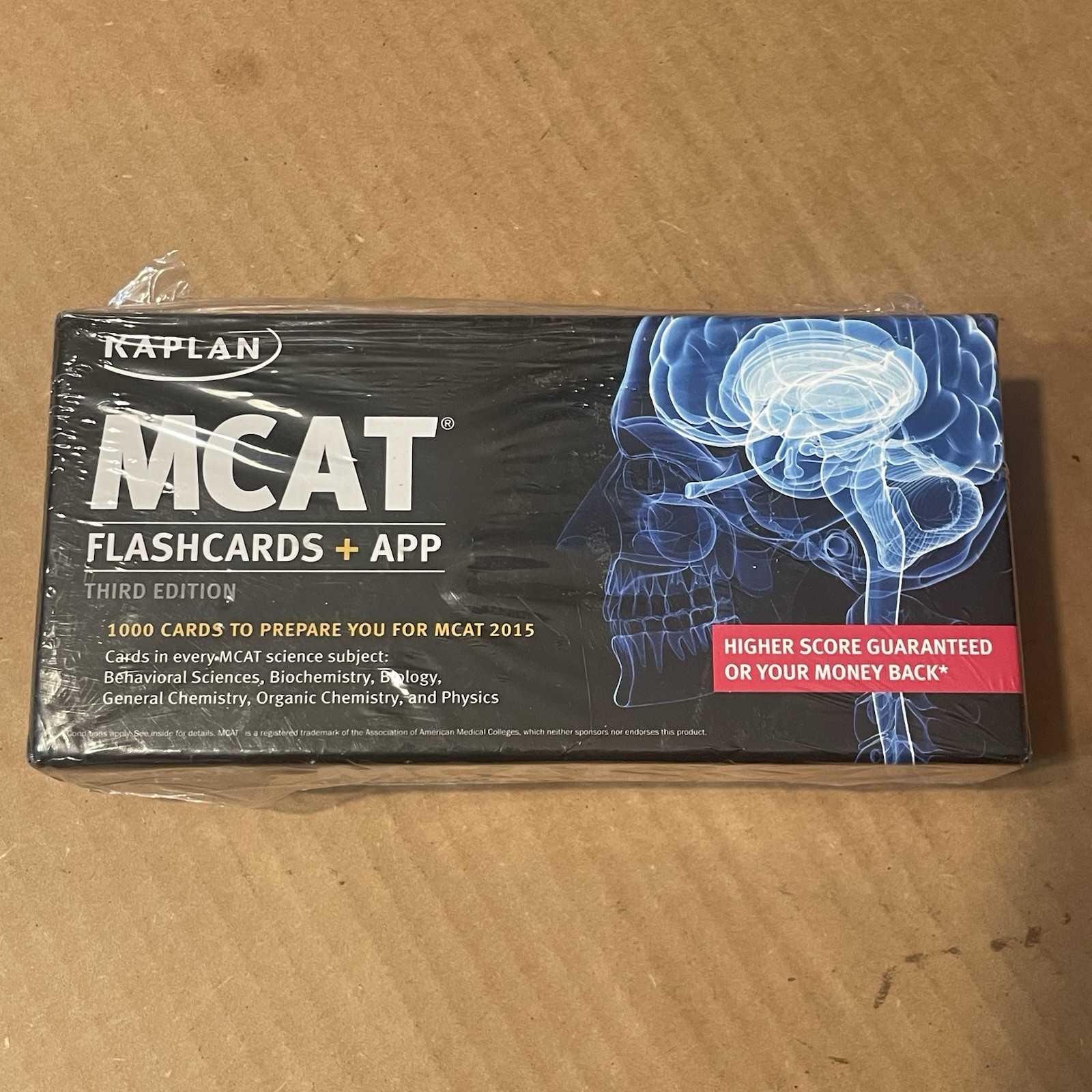 Kaplan MCAT Flashcards + App Test Prep 2015 Third Edition 1000 Cards New Sealed