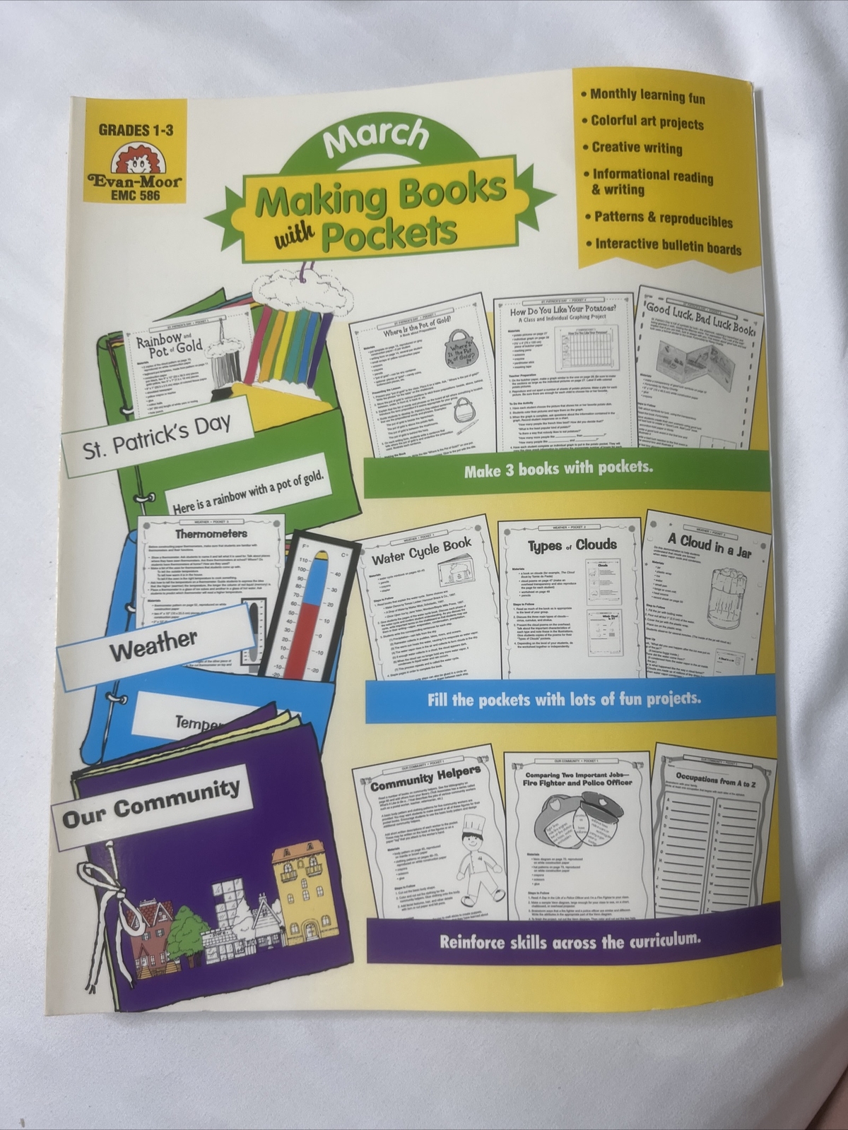 March Making Books With Pockets Evan-Moor Grades 1-3