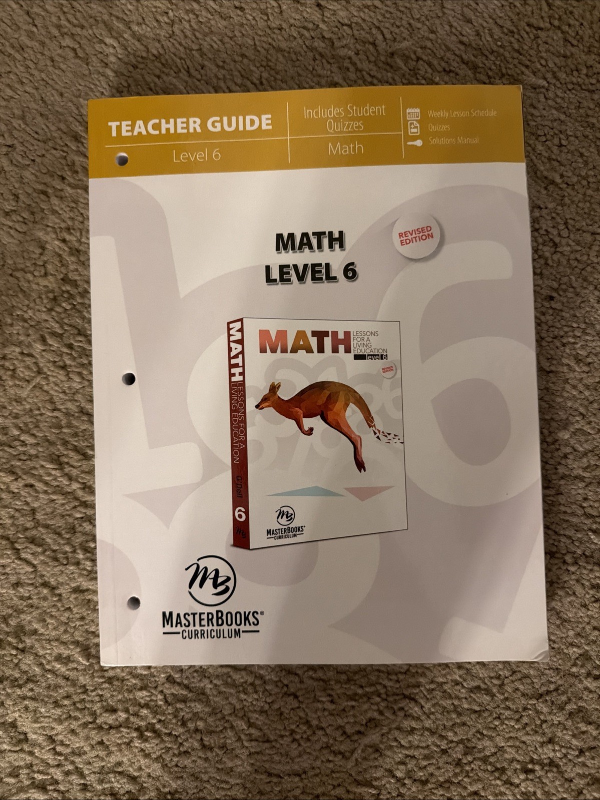Math Level 6 (Teacher Guide) (Math Lessons for a Living Education) – GOOD